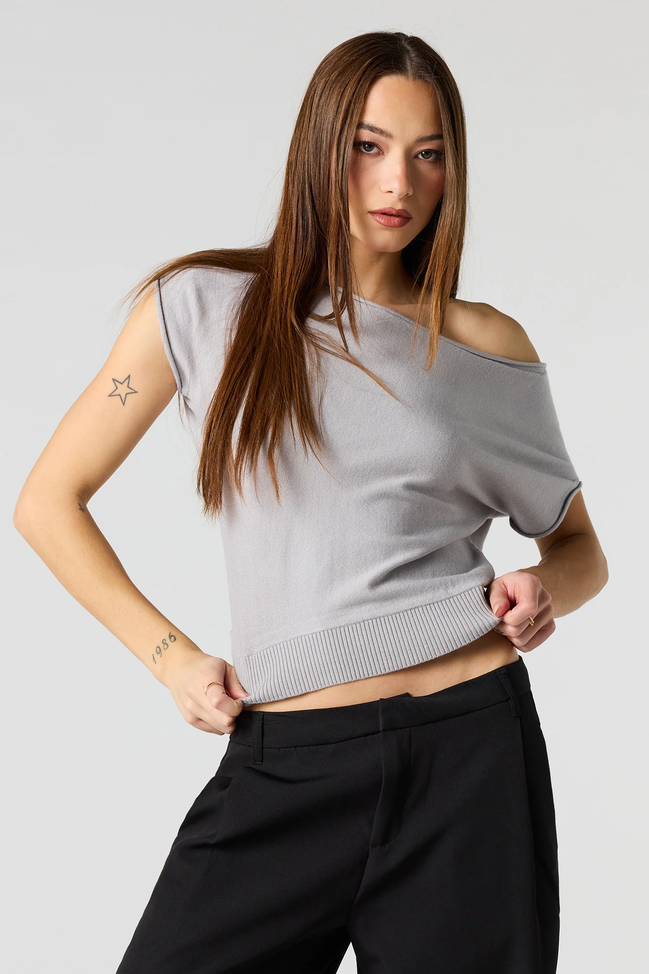 Dolman Short Sleeve Knit Top - Image 8
