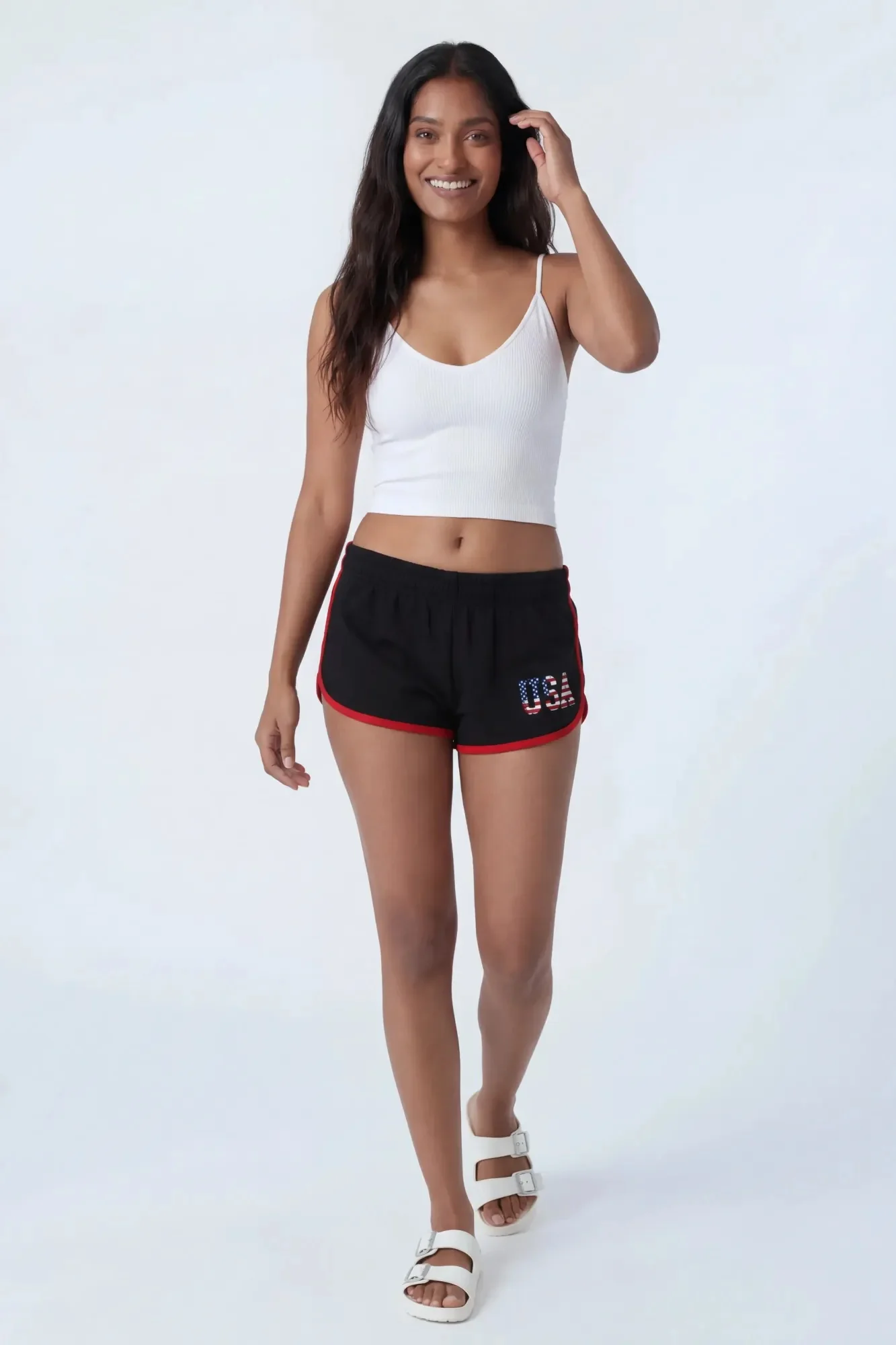 USA Graphic Fleece Dolphin Short - Image 6