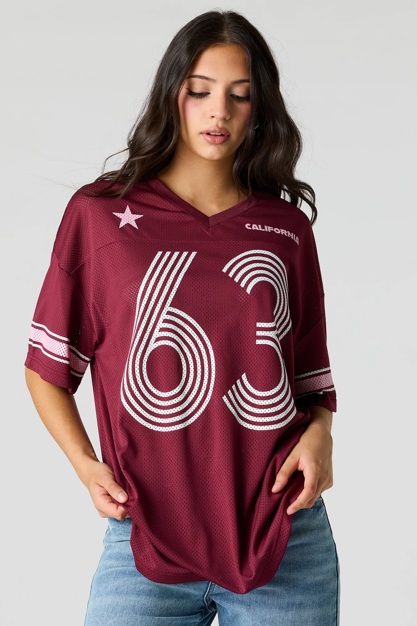 Mesh Graphic V-Neck Jersey - Image 14