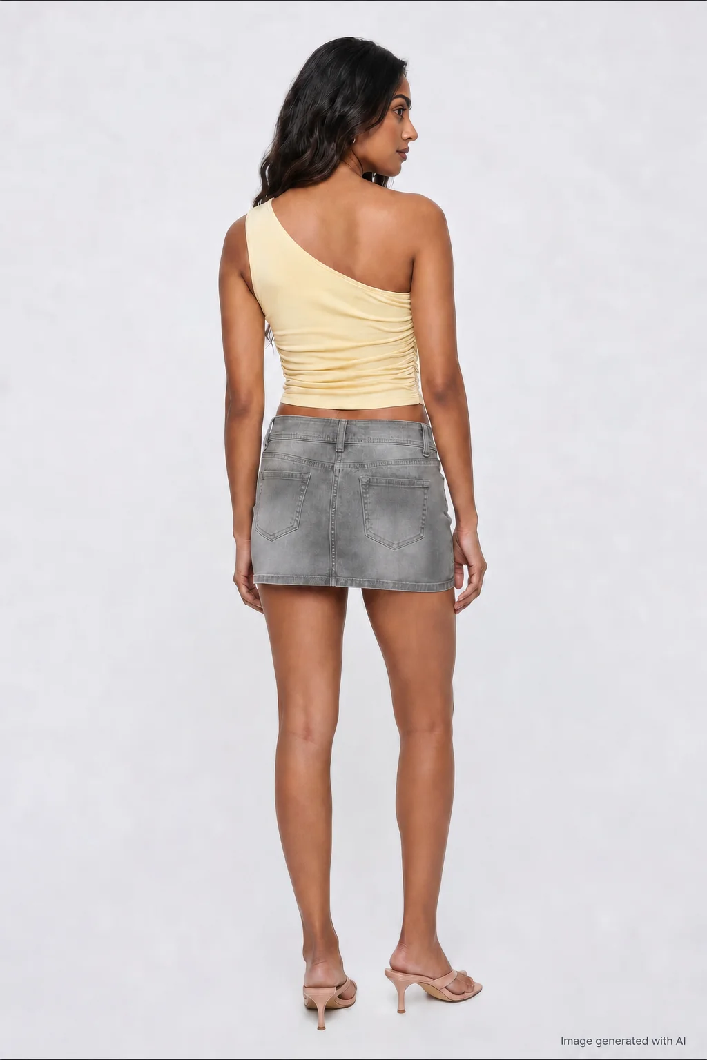 Ruched One Shoulder Top - Image 21