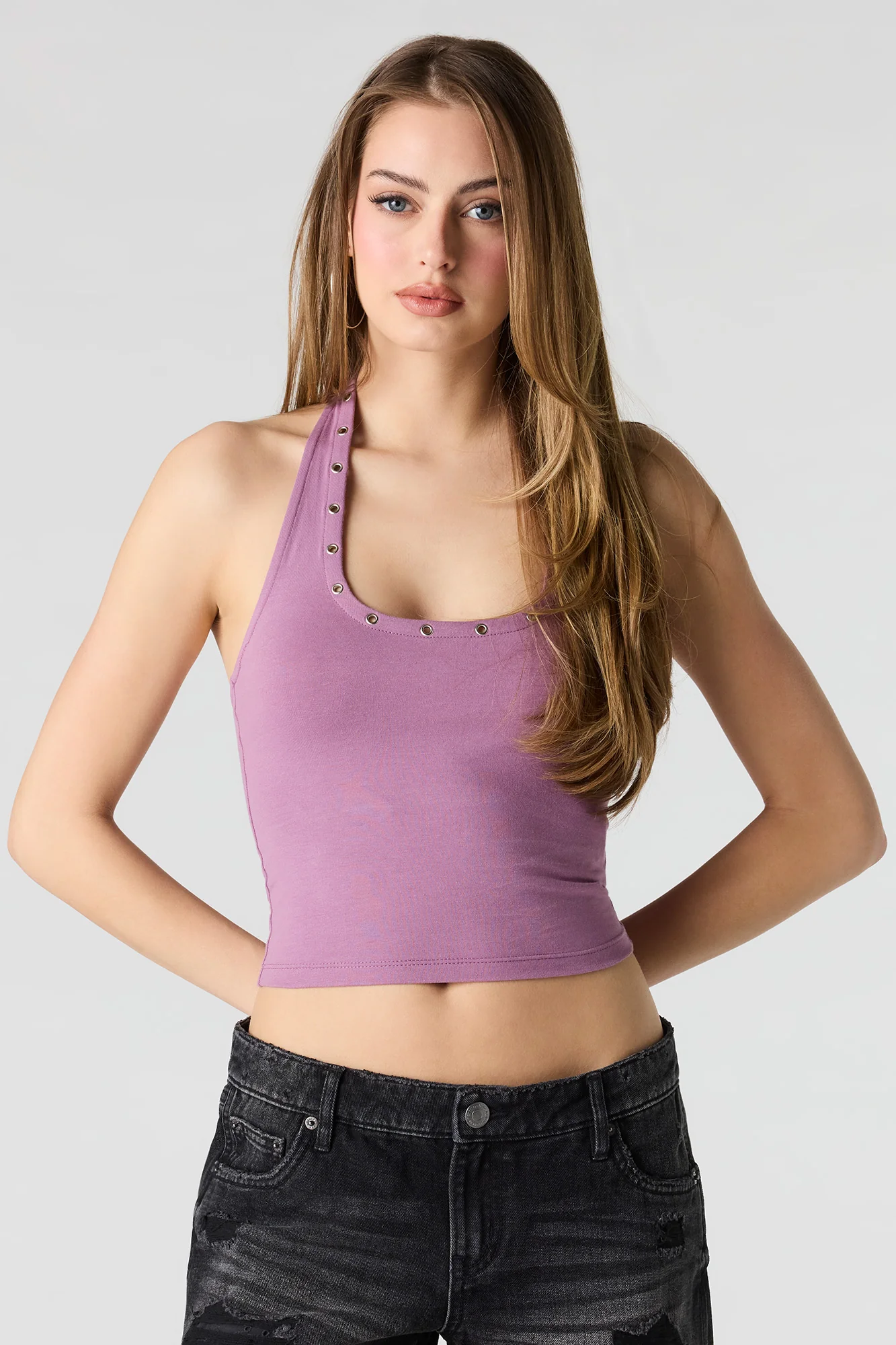 Soft Contour Grommet Halter Top - Image 13