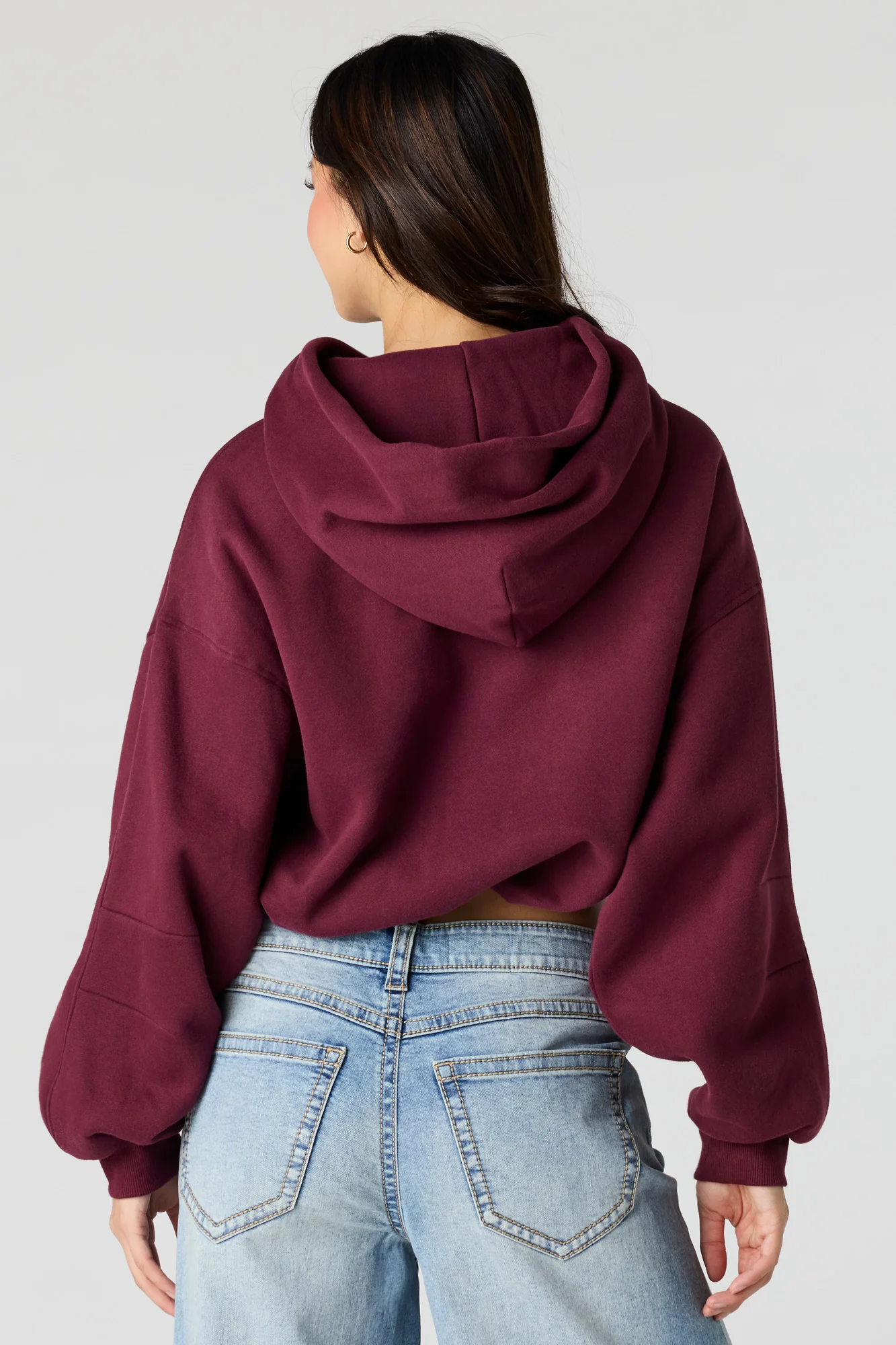 Luxe Fleece Bubble Hem Hoodie - Image 5