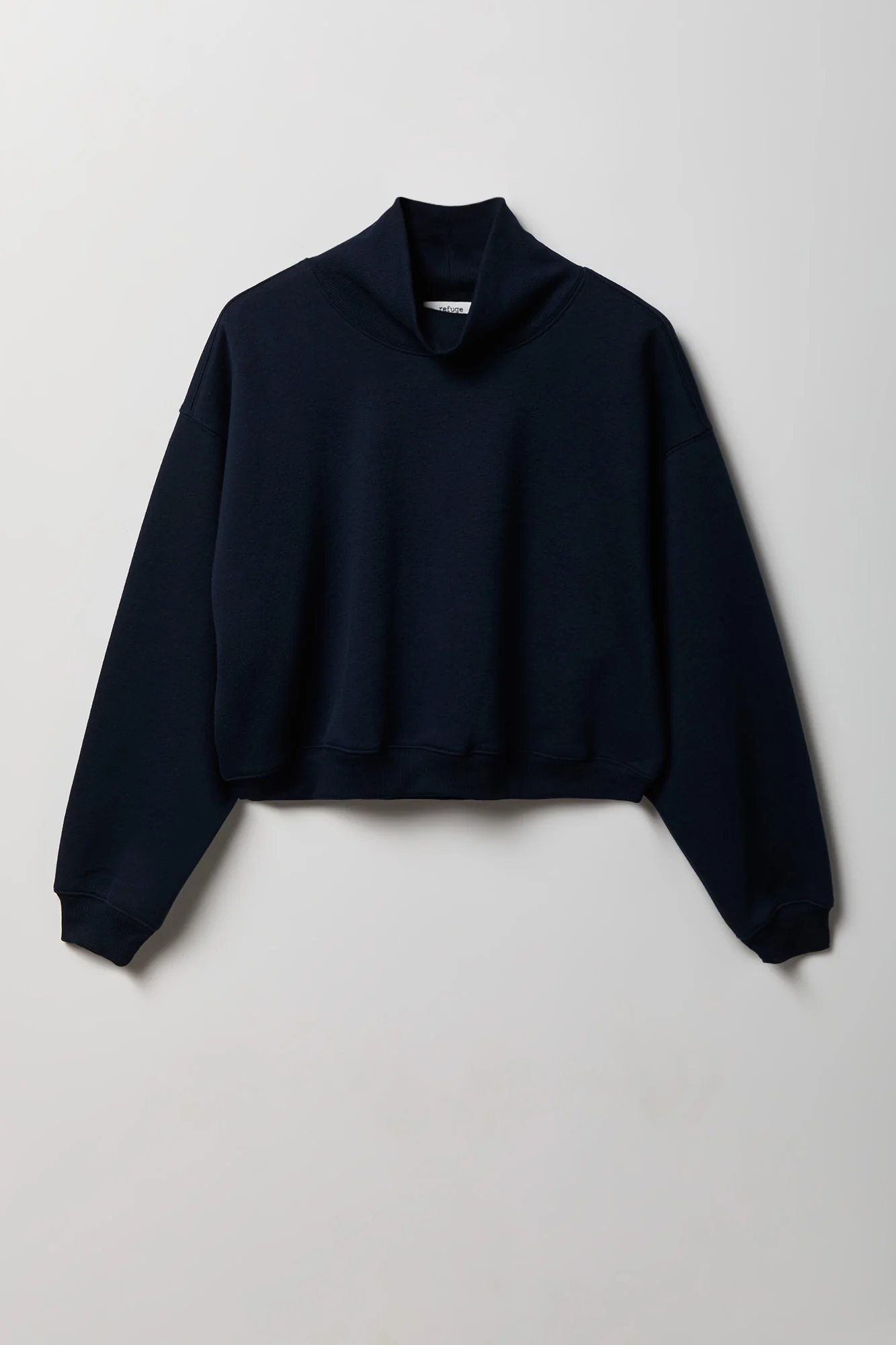 Fleece Boxy Mock Neck Sweatshirt - Image 9