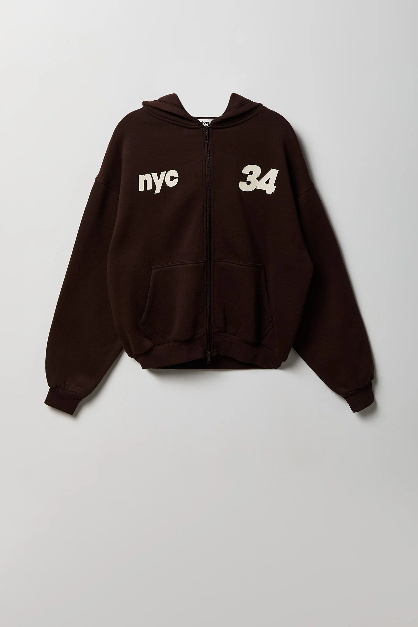 Graphic Fleece Boxy Zip Hoodie - Image 3