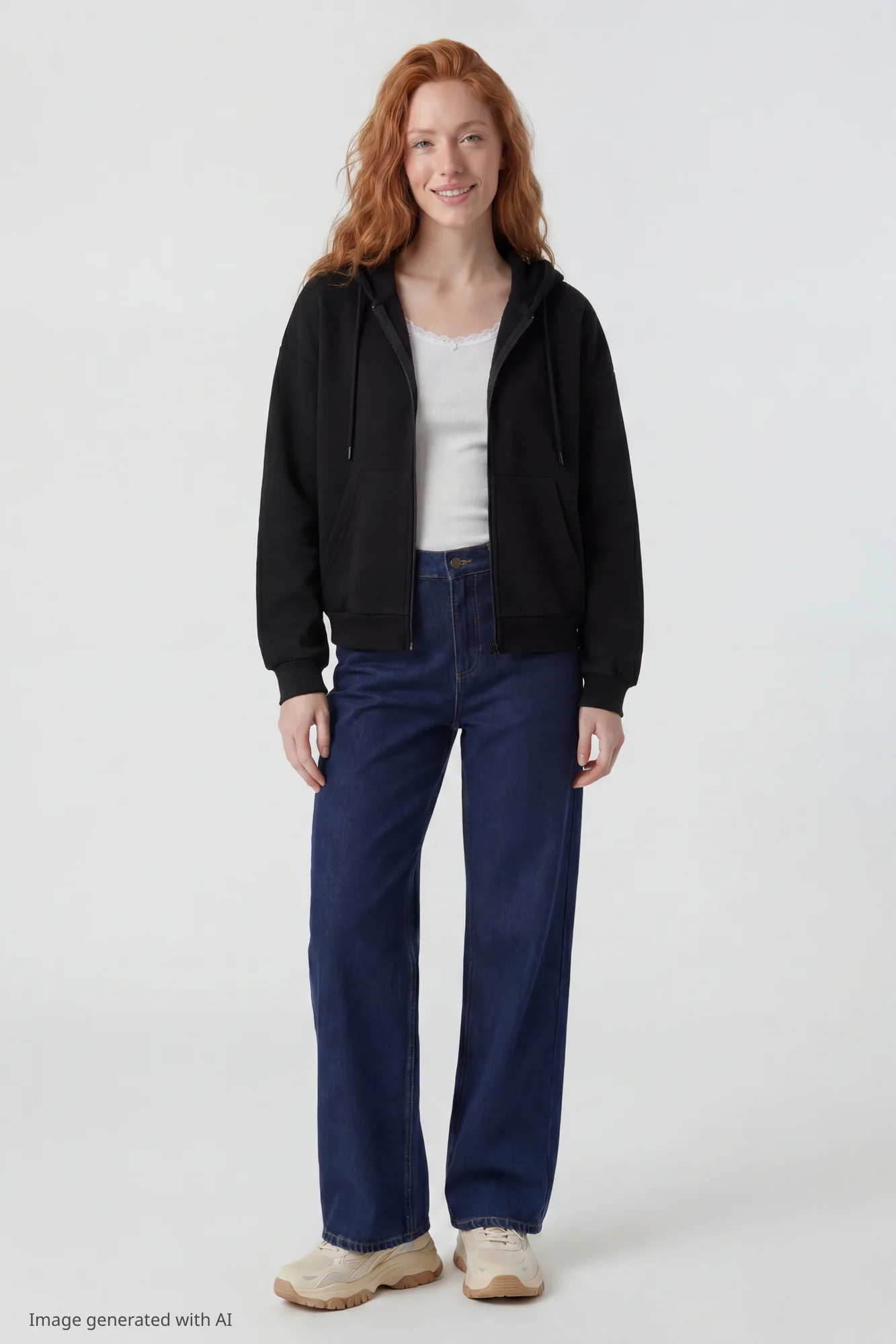 Fleece Boxy Zip Hoodie - Image 8