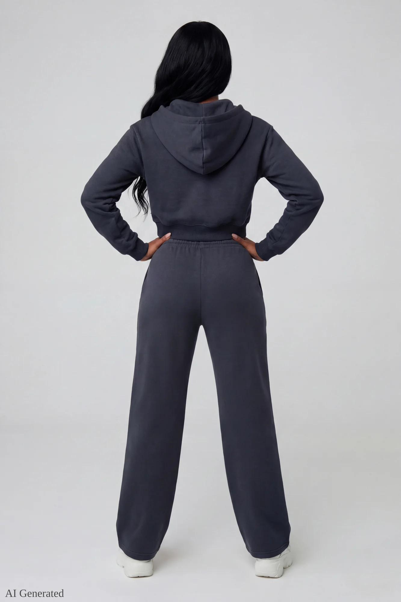 Fleece Cropped Zip Hoodie - Image 13