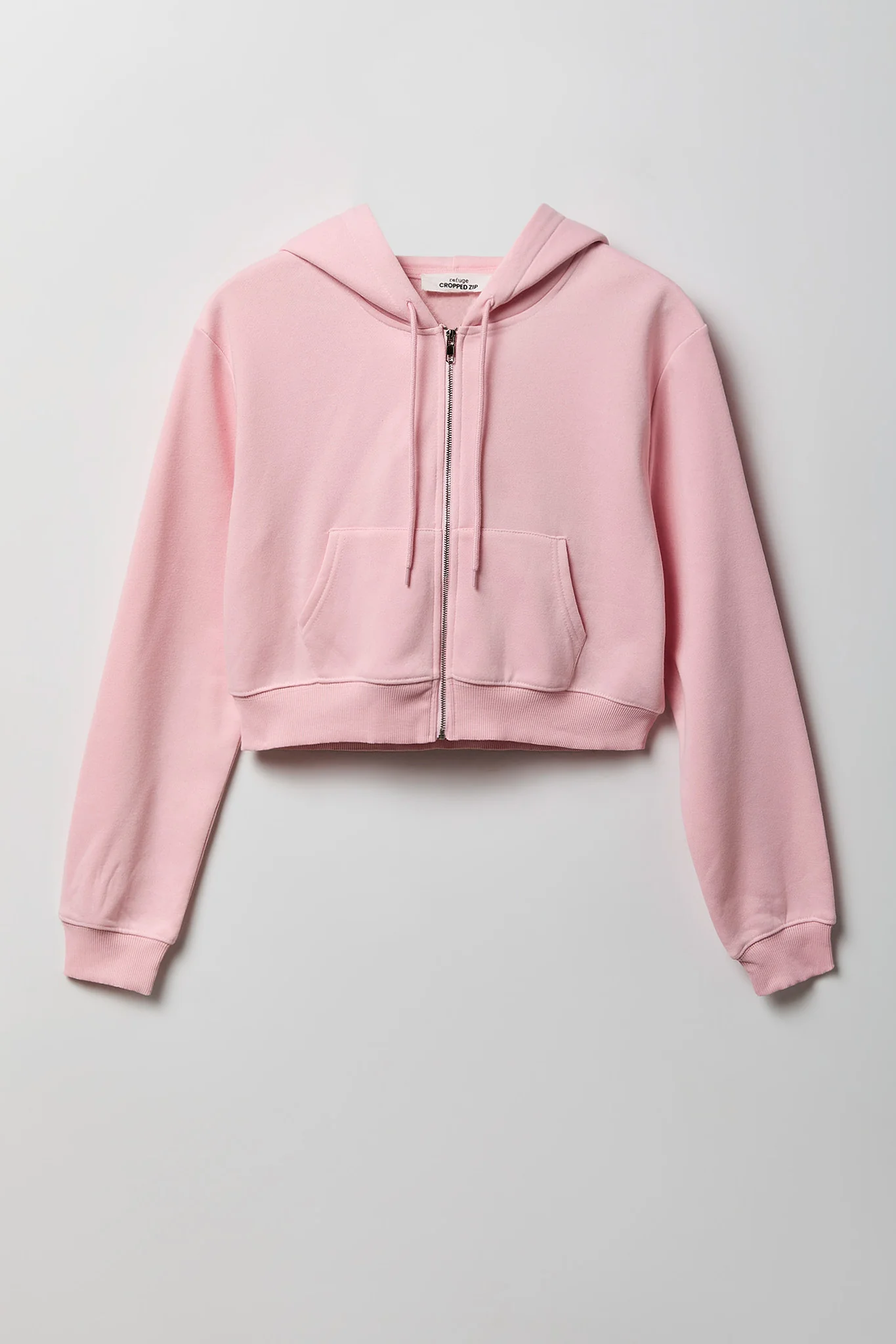 Fleece Cropped Zip Hoodie - Image 4