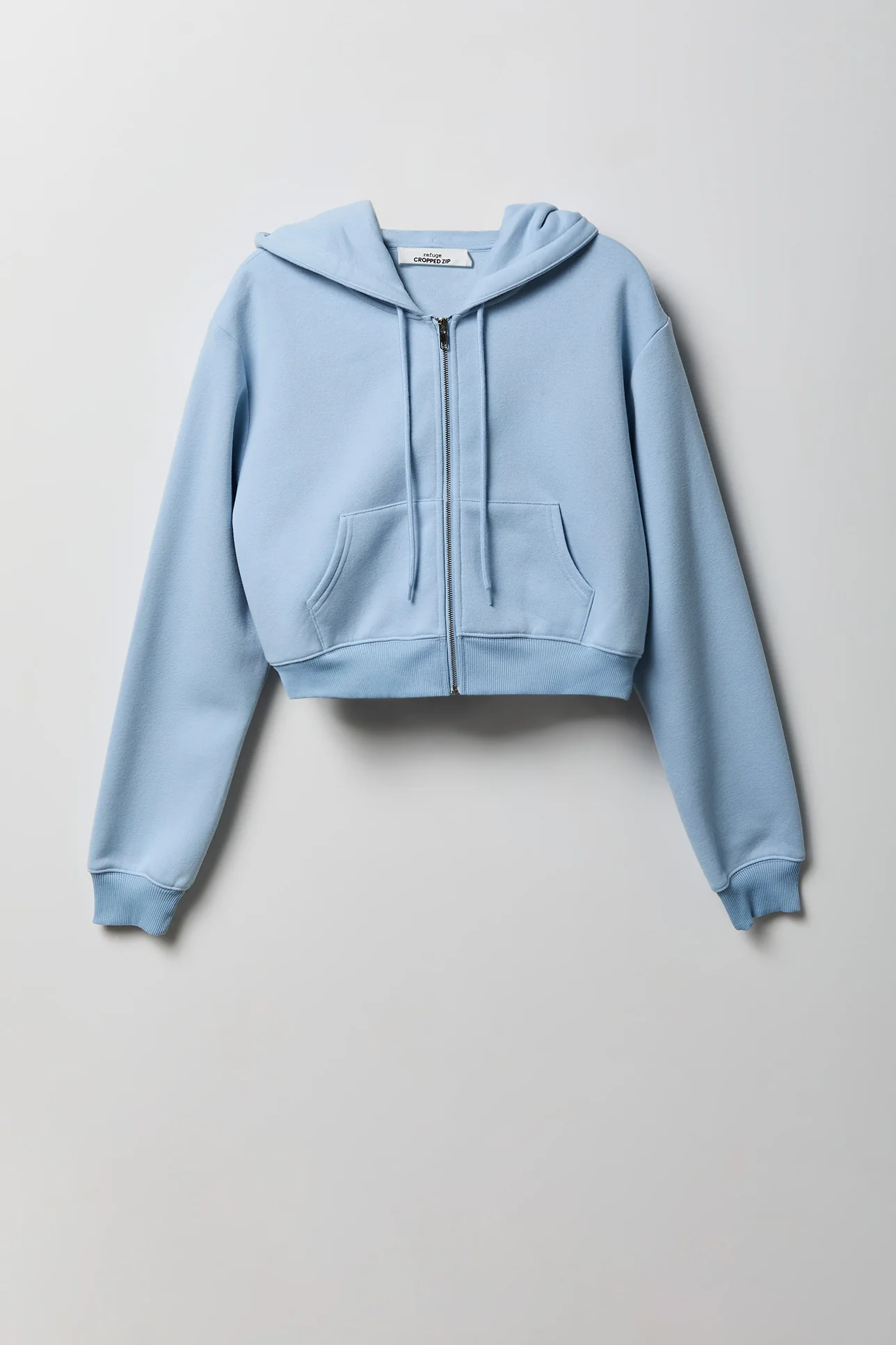 Fleece Cropped Zip Hoodie - Image 7