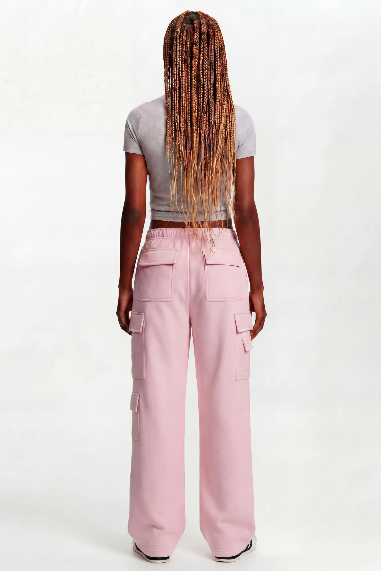 Fleece Low Rise Wide Leg Cargo Sweatpant - Image 2