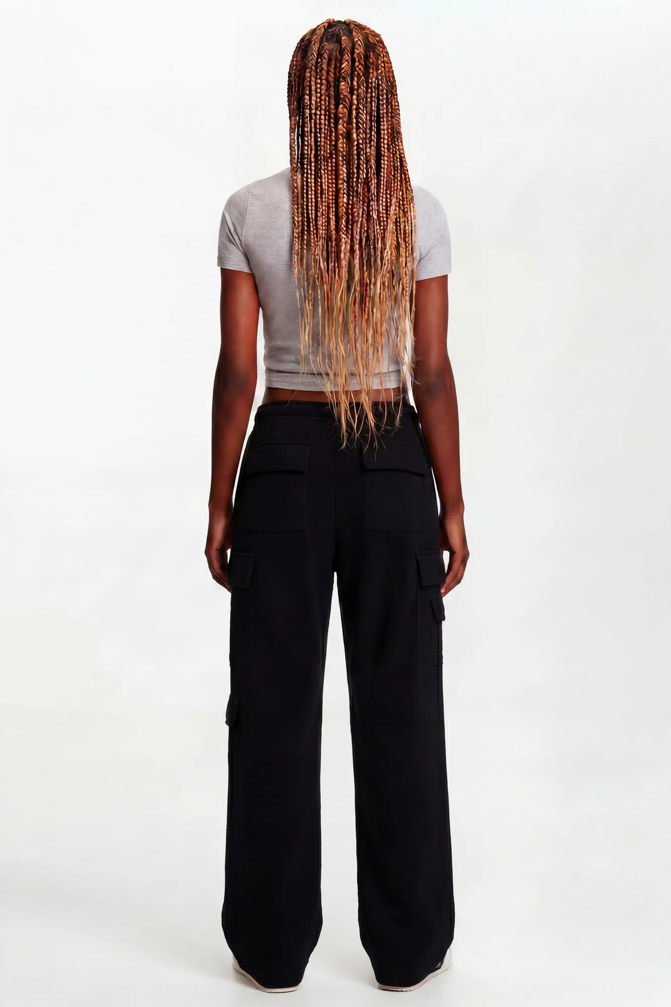 Fleece Low Rise Wide Leg Cargo Sweatpant - Image 7