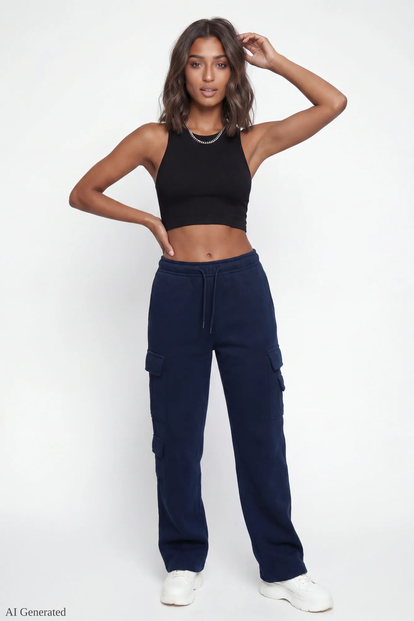 Fleece Low Rise Cargo Sweatpant - Image 16