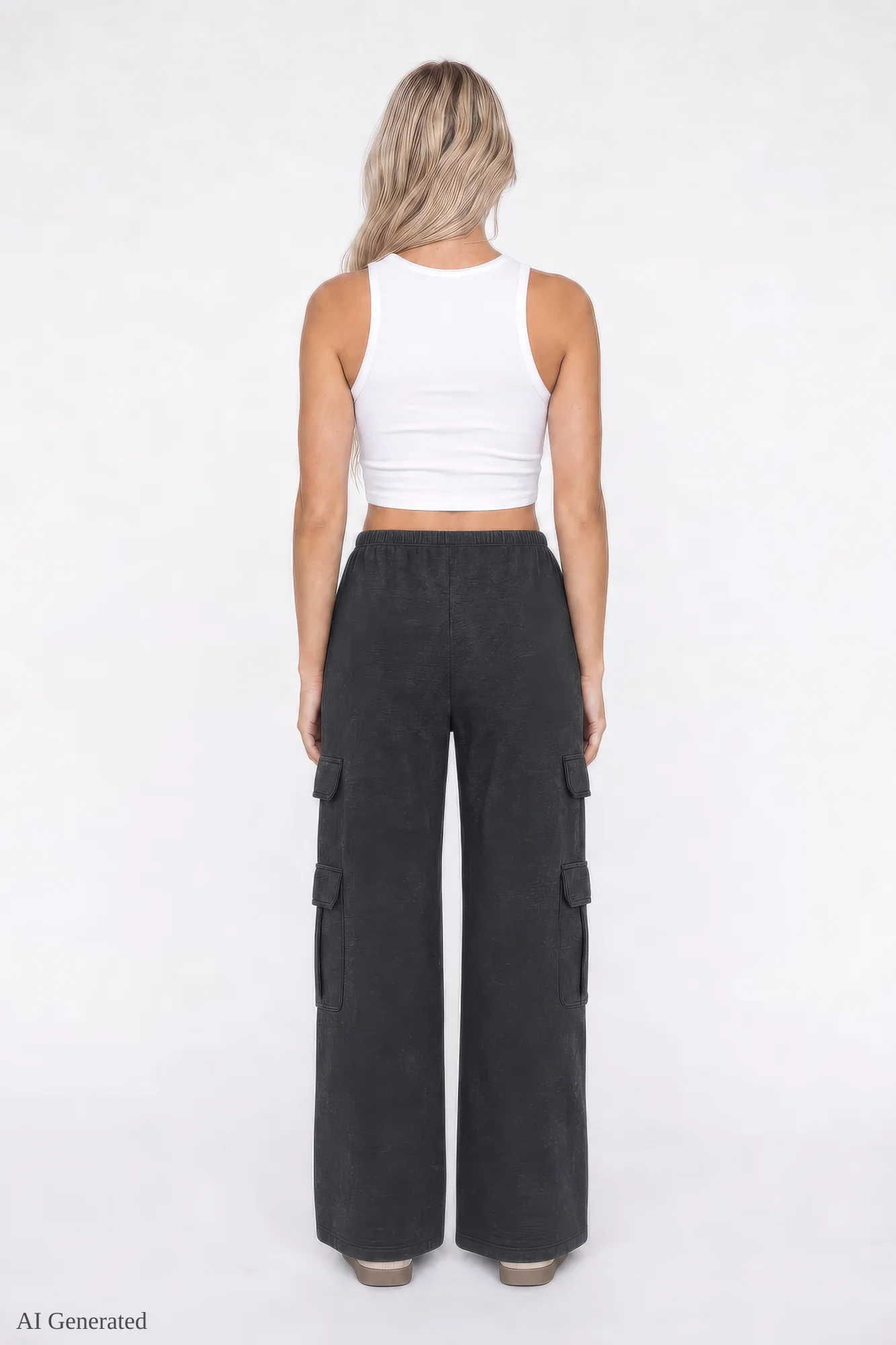 Fleece Ultra-Wide Cargo Sweatpant - Image 12