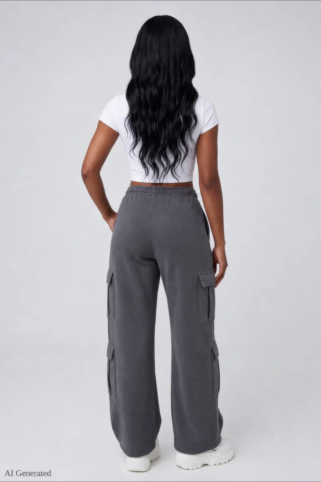Fleece Ultra Wide Cargo Sweatpant - Image 12