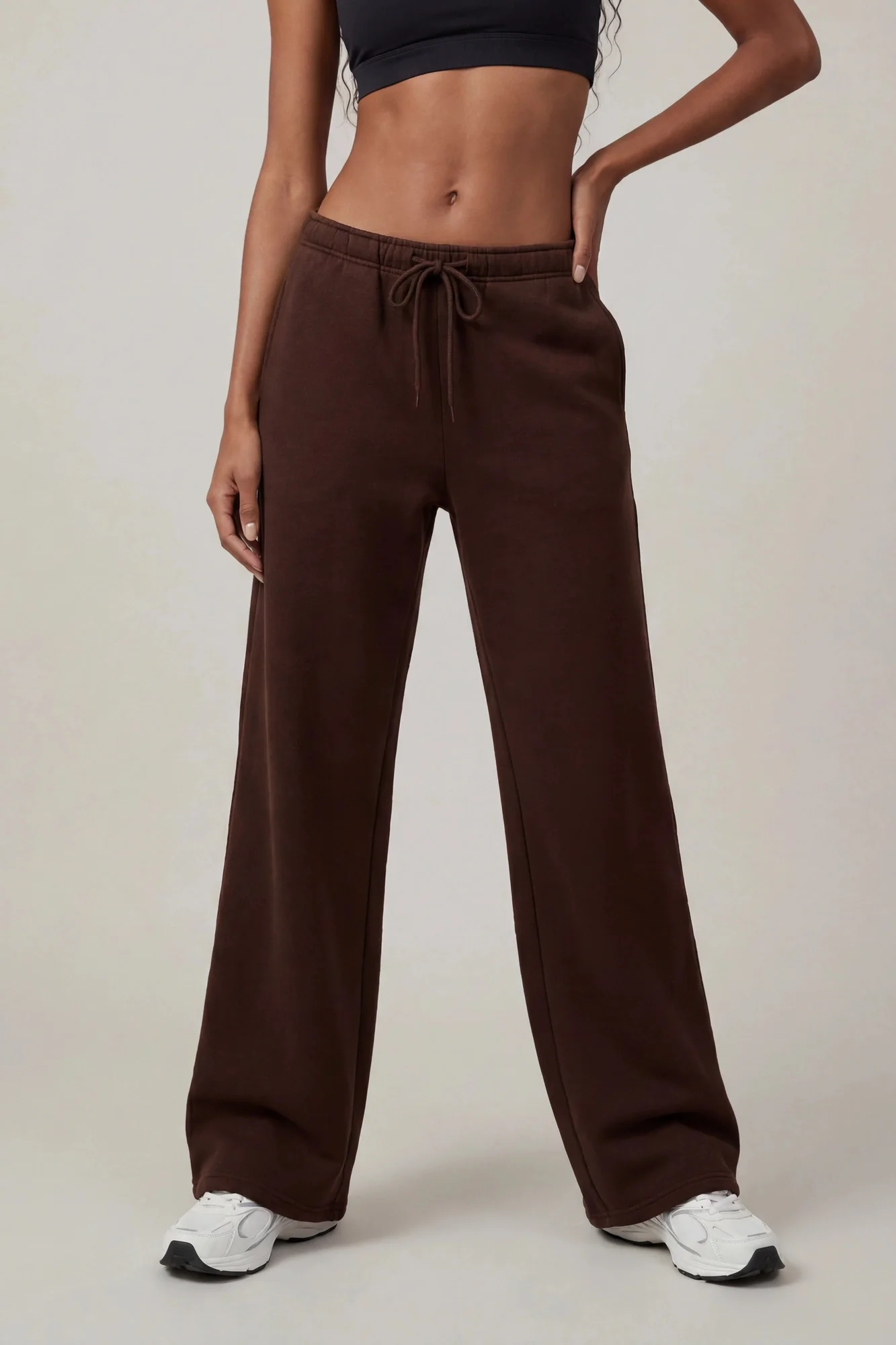 Fleece Low Rise Wide Leg Sweatpant - Image 3