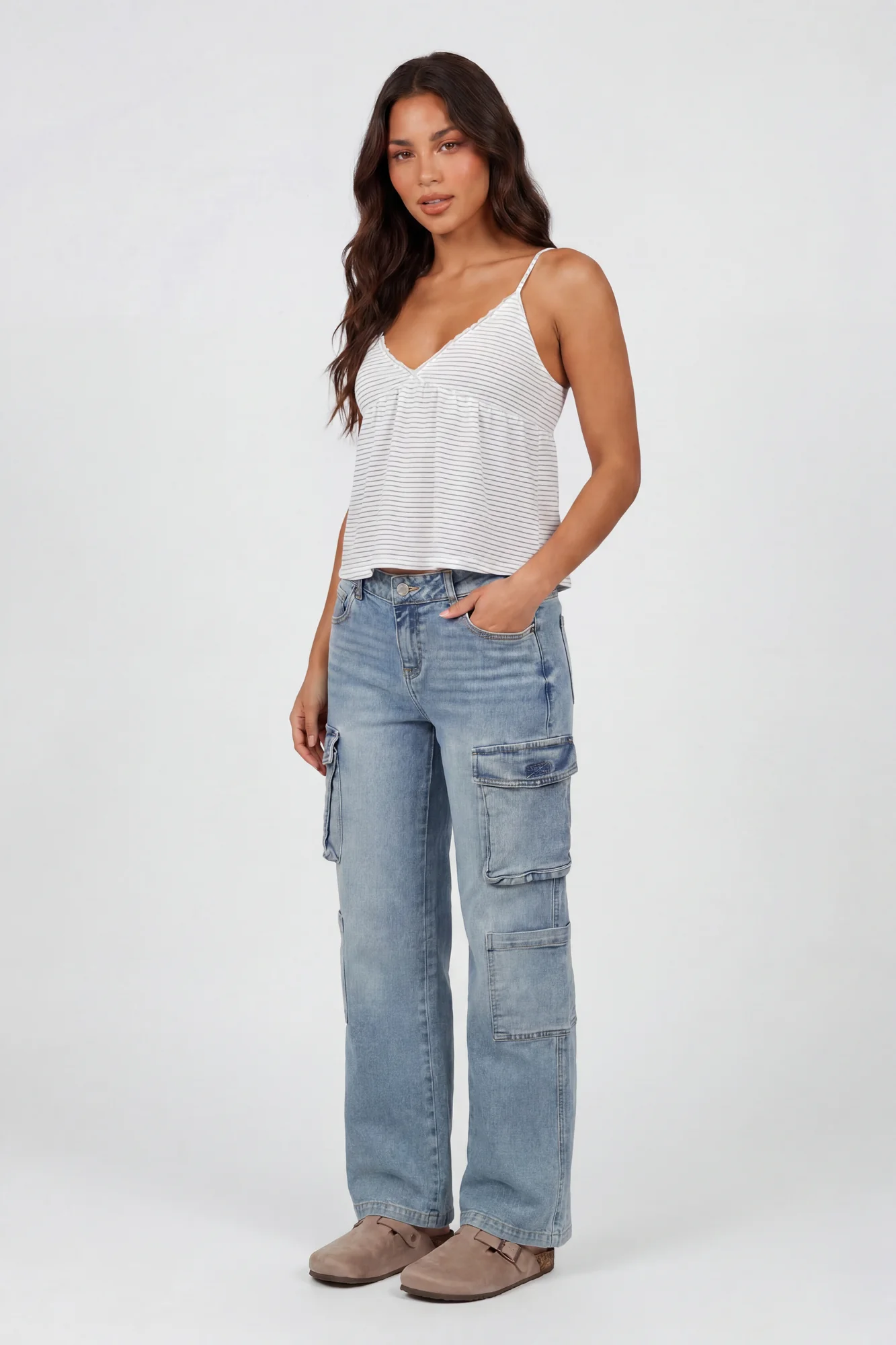 Stretch Low Rise Cargo Jean - Image 3