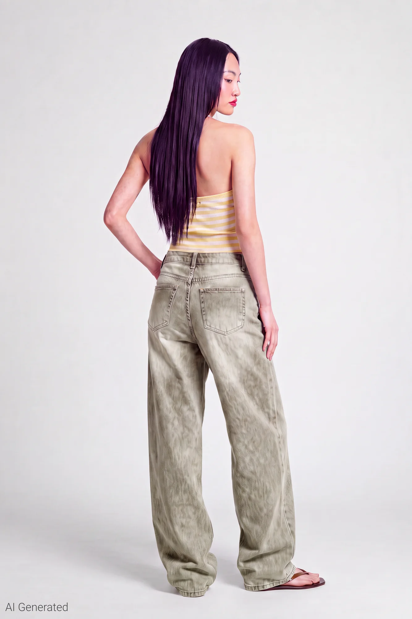 Stretch Low Rise Baggy Jean - Image 5