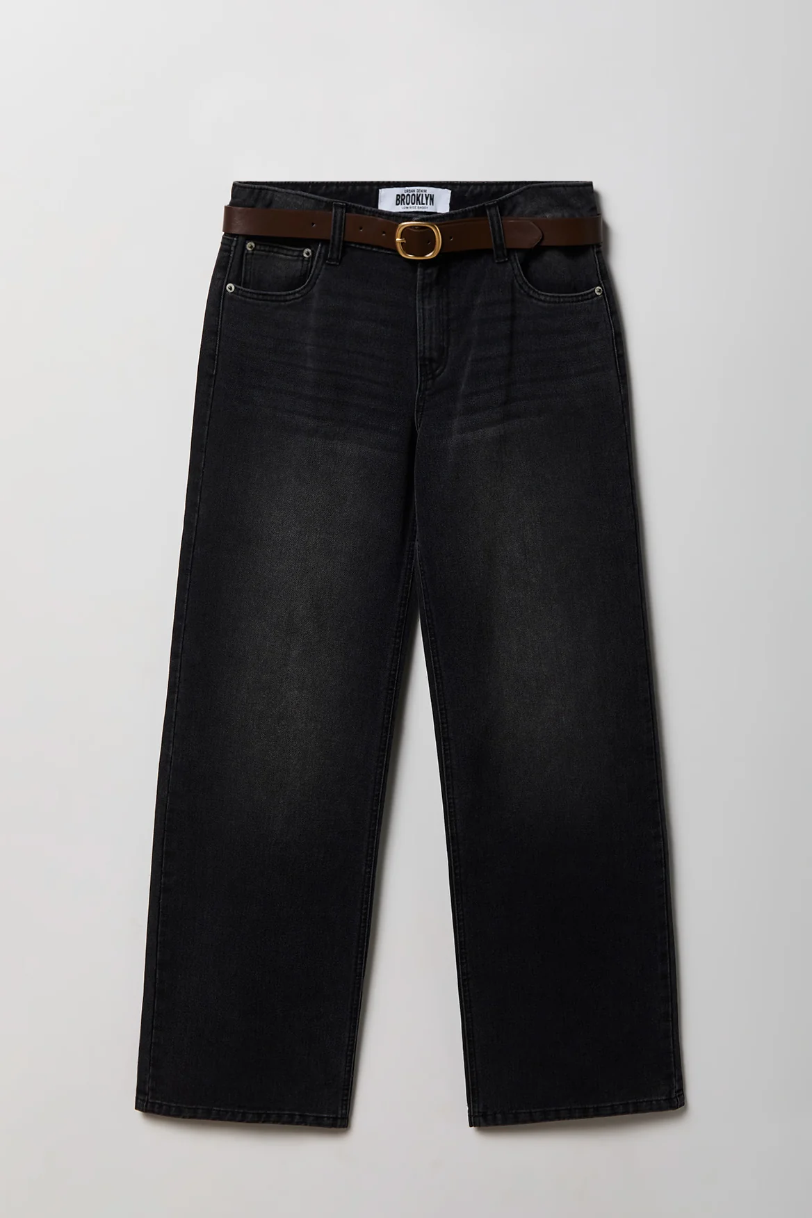 Brooklyn Ripped Low Rise Baggy Jean with Belt