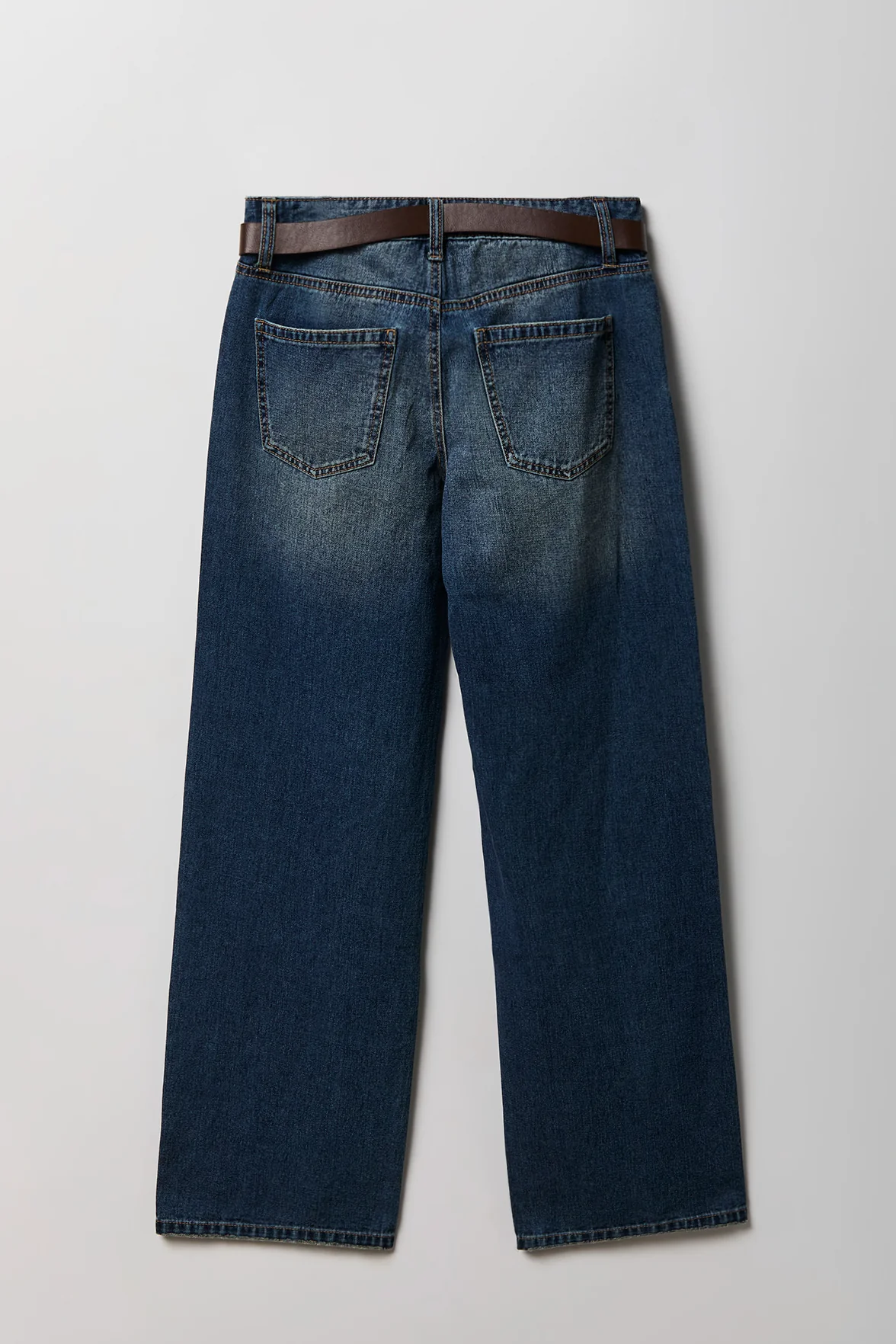 Brooklyn Ripped Low Rise Baggy Jean with Belt - Image 6
