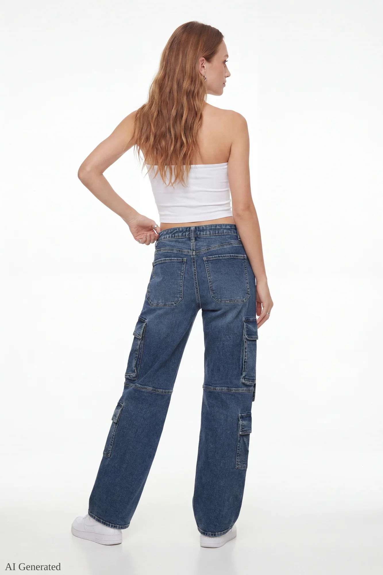 Stretch Low Rise Cargo Jean - Image 7
