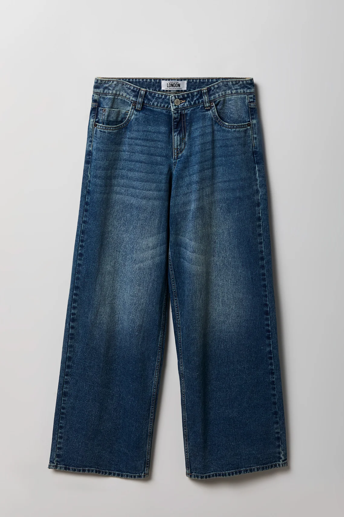 London Low Rise Embroidered Super Baggy Jean