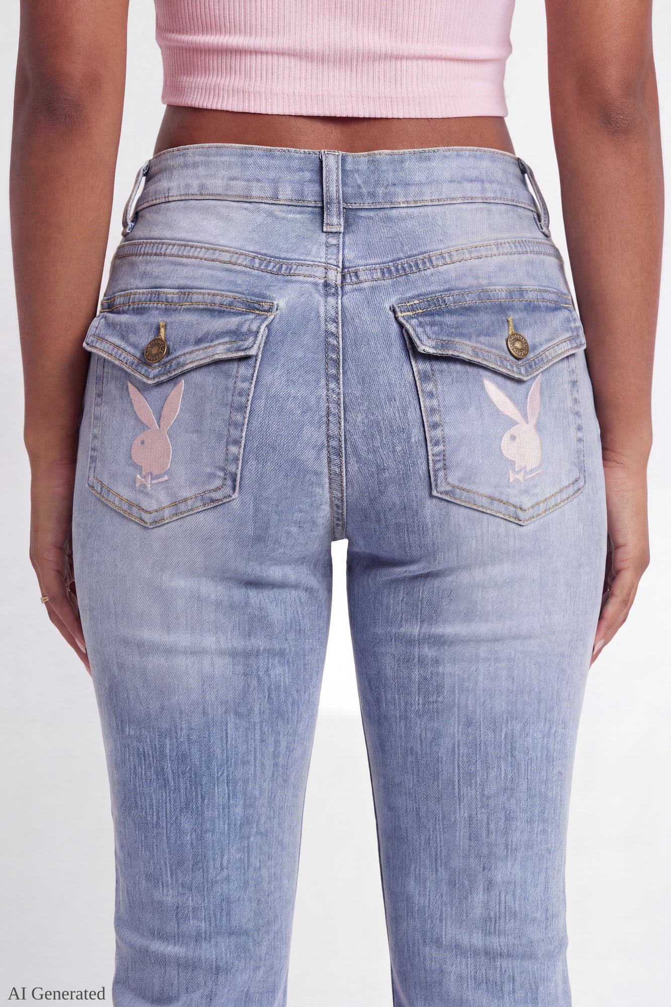 Playboy Patch Stretch Flare Jean - Image 8