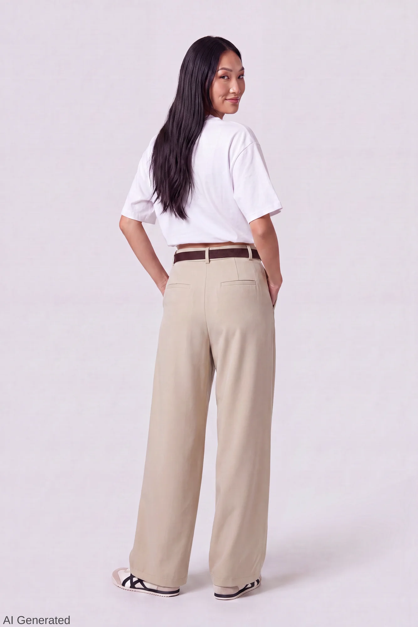 Belted Baggy Dress Pant - Image 7