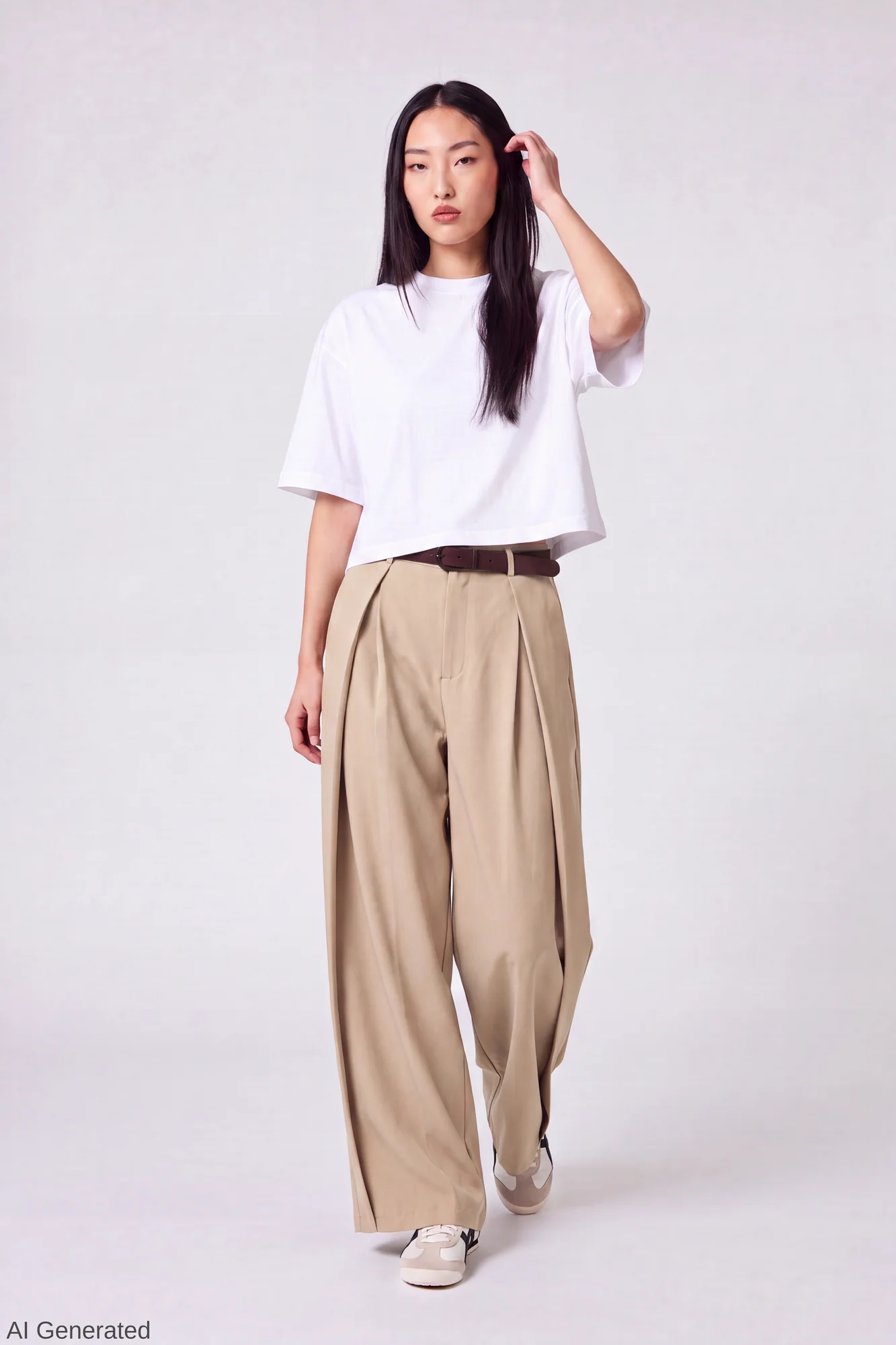 Belted Baggy Dress Pant - Image 8