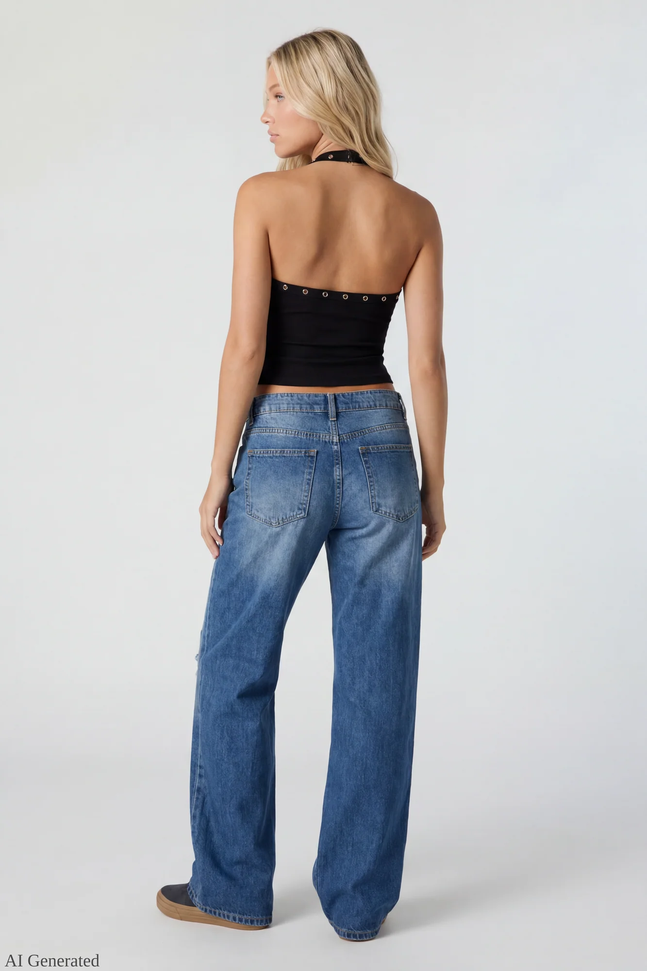 London Ripped Low Rise Super Baggy Medium Jean - Image 2