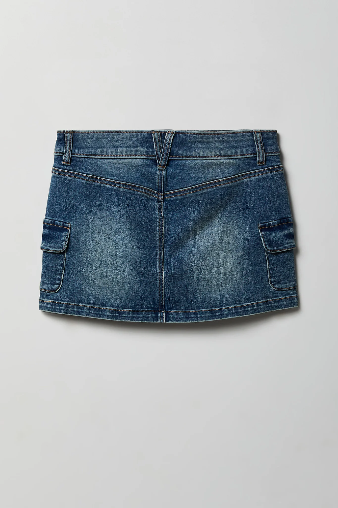 Denim Mini Cargo Skort - Image 15