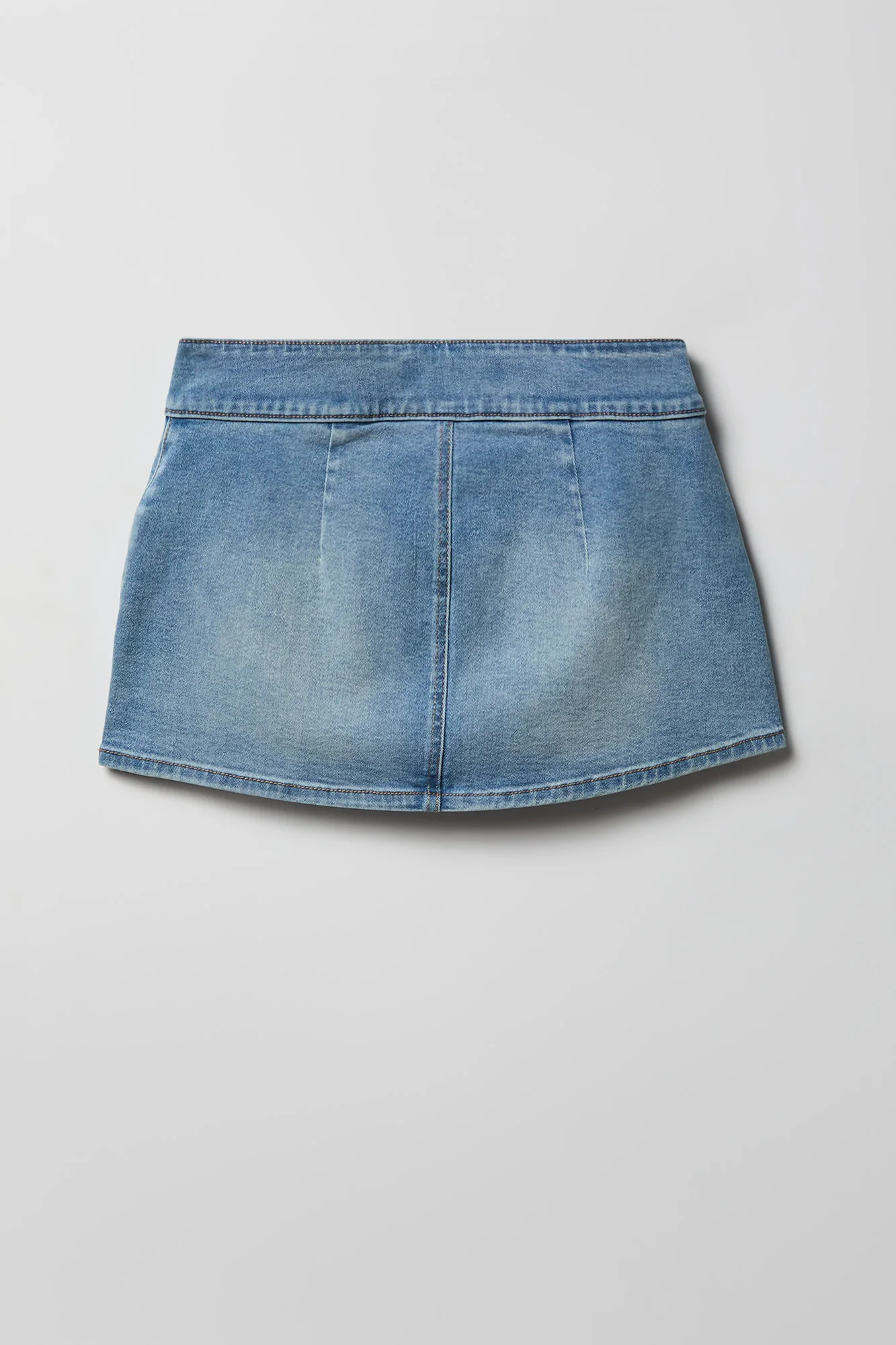 Denim Mini Skort - Image 10