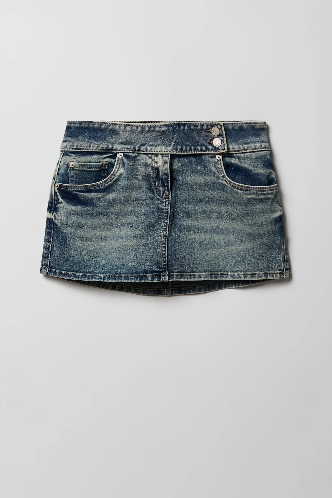 Denim Mini Skort - Image 14