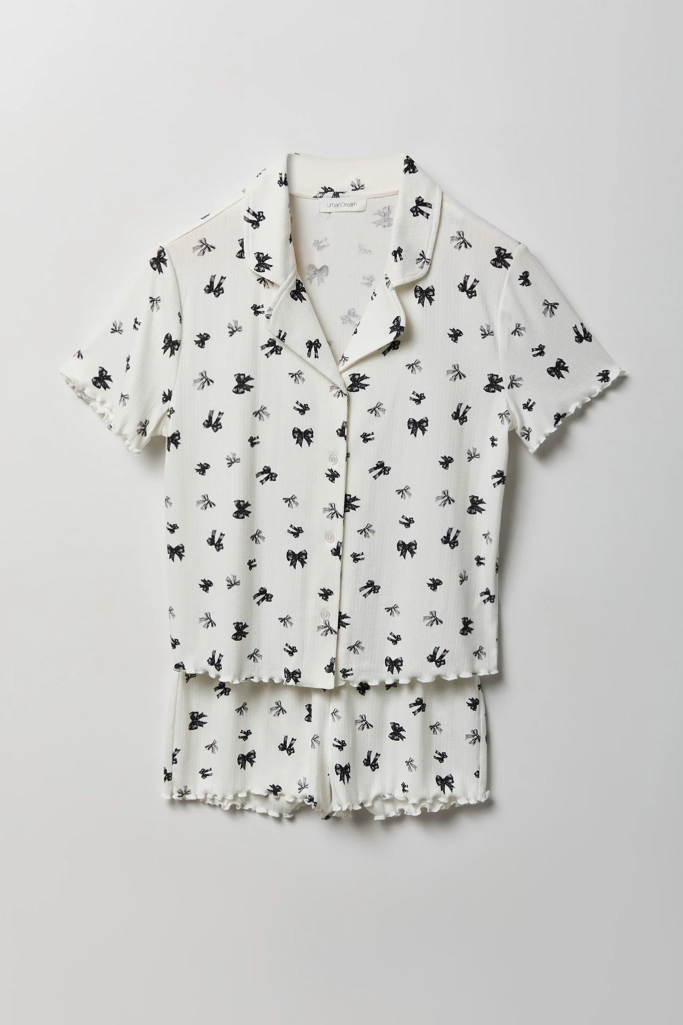 Pointelle Button-Up Top & Short Pajama Set - Image 50