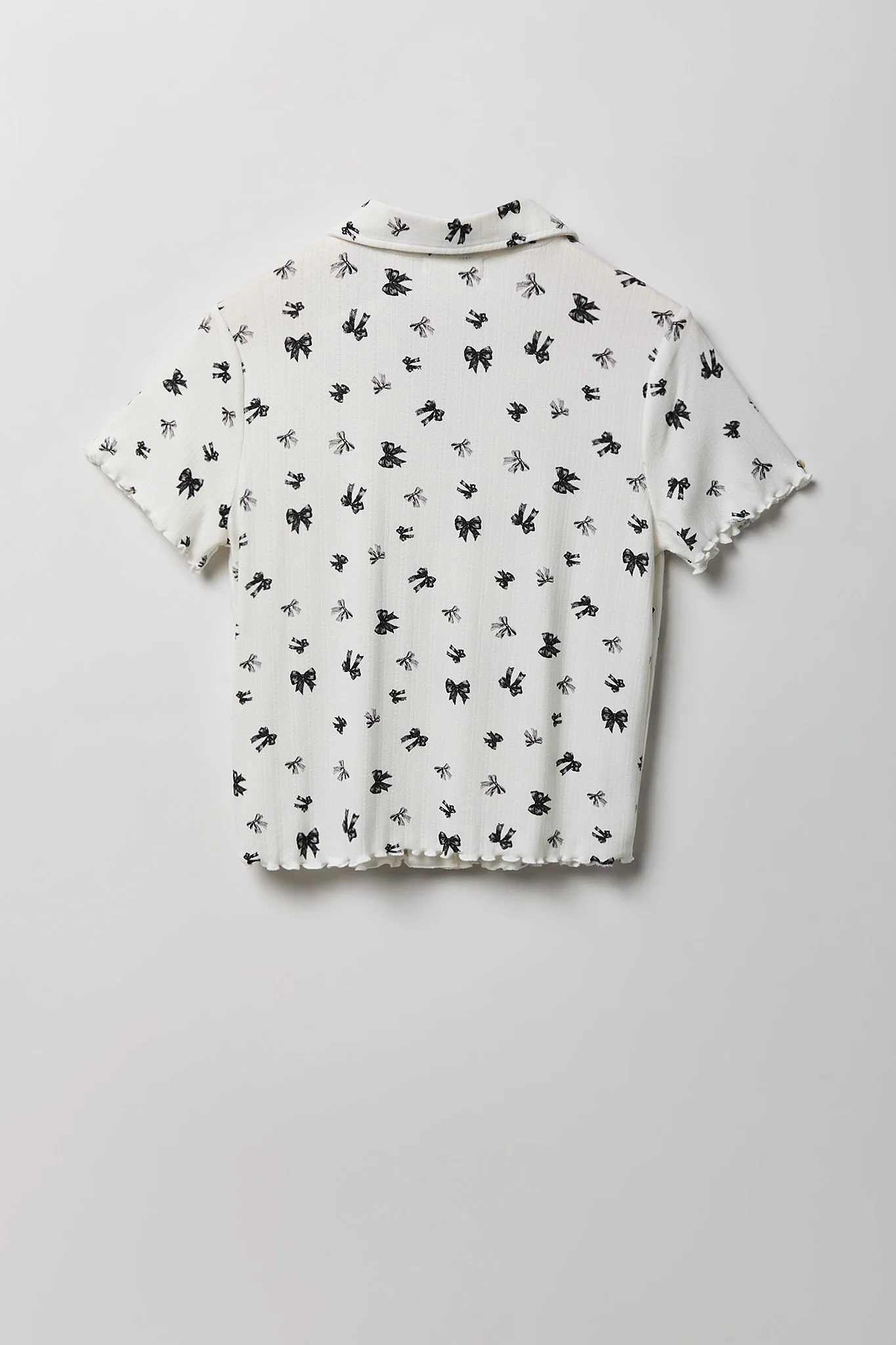 Pointelle Button-Up Top & Short Pajama Set - Image 52