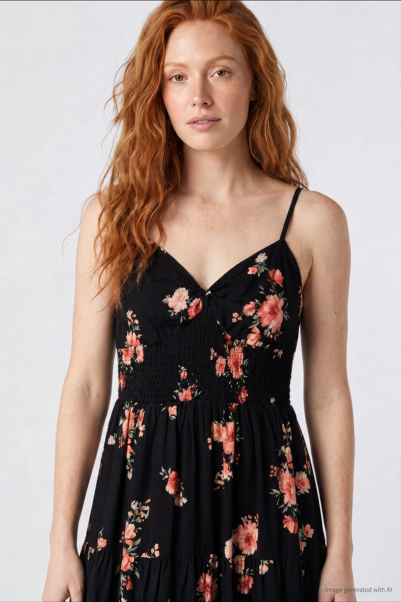 Floral Tiered Maxi Dress - Image 3