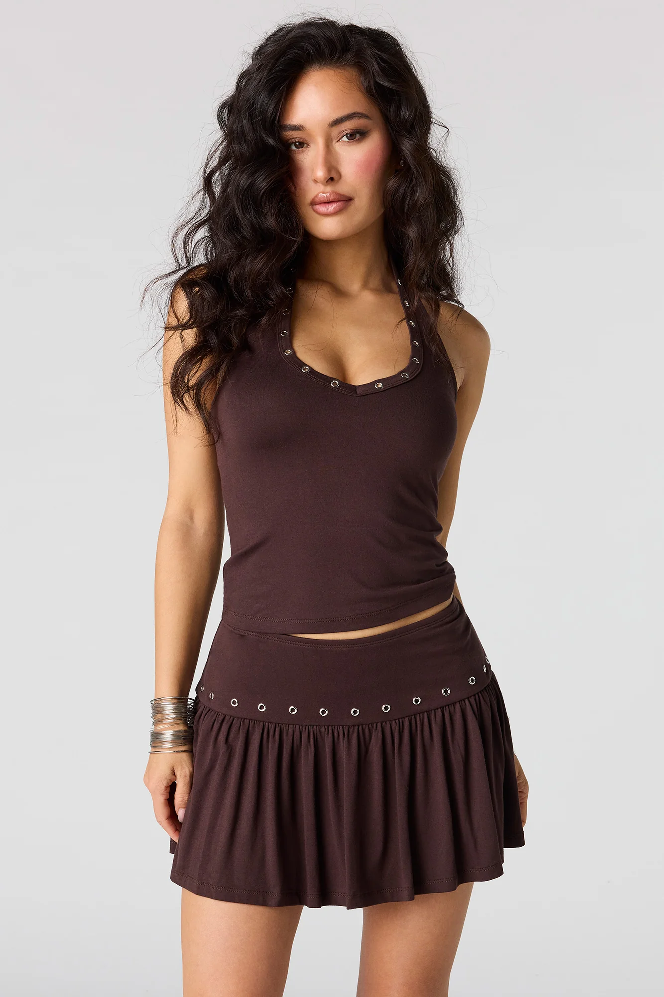 Eyelet Mini Skort - Image 9
