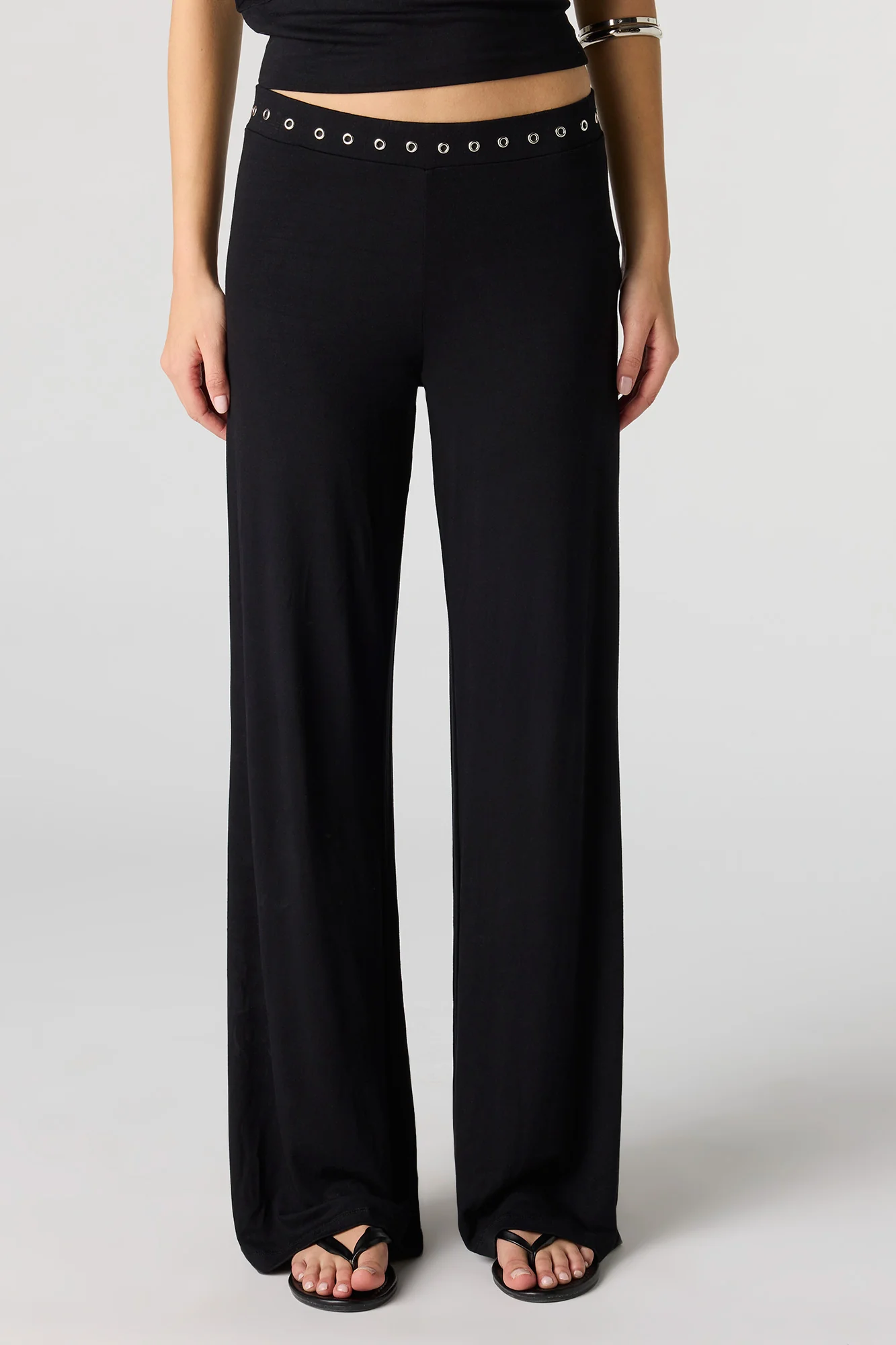 Eyelet Wide Leg Pant - Image 6