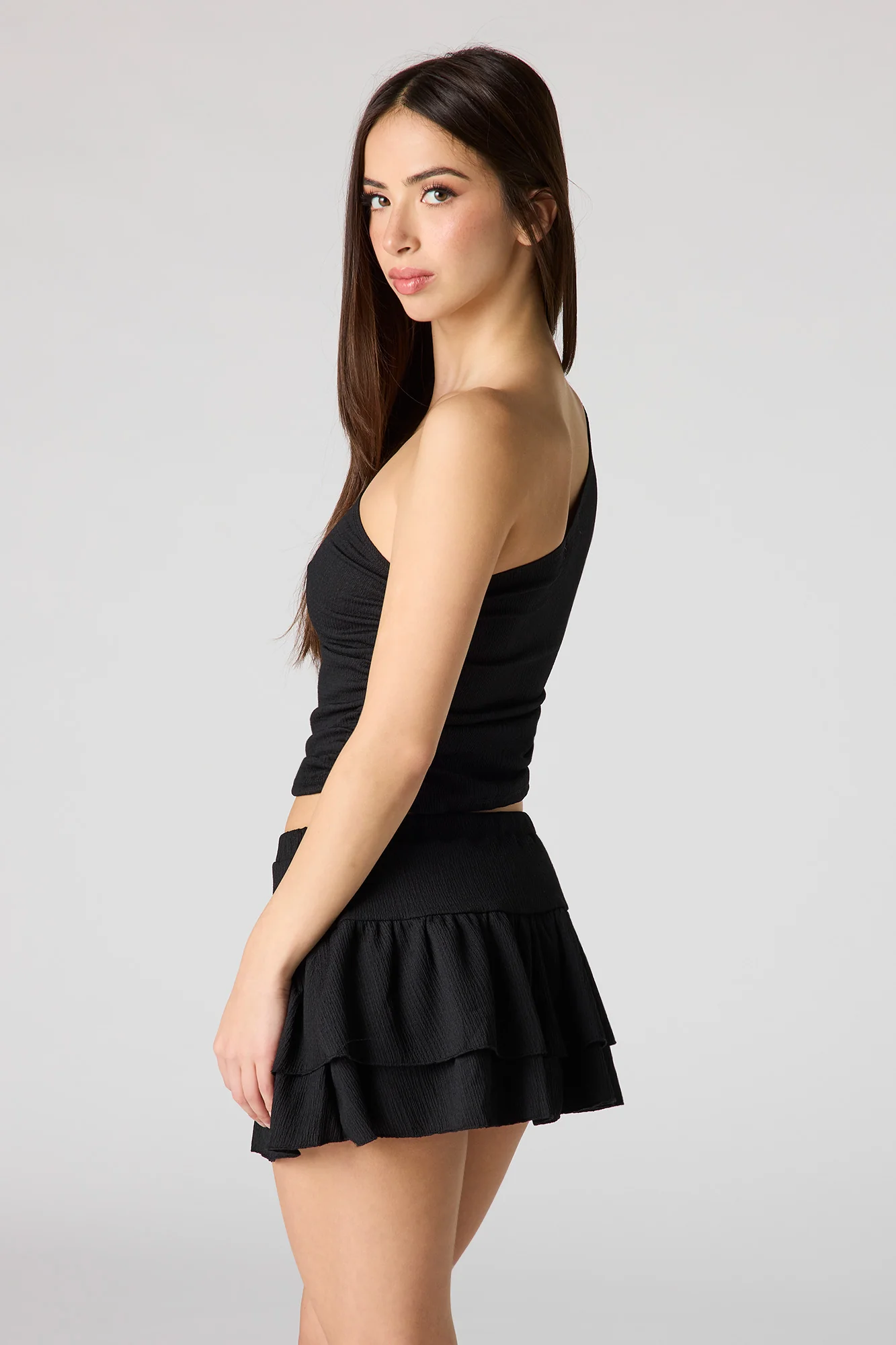 Textured Tiered Mini Skort - Image 6