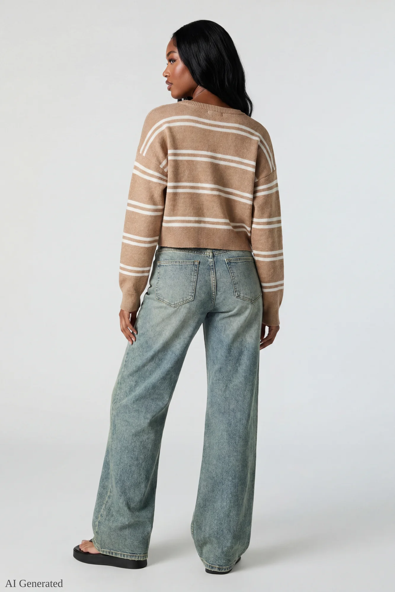 Striped Button-Up Cardigan - Image 3