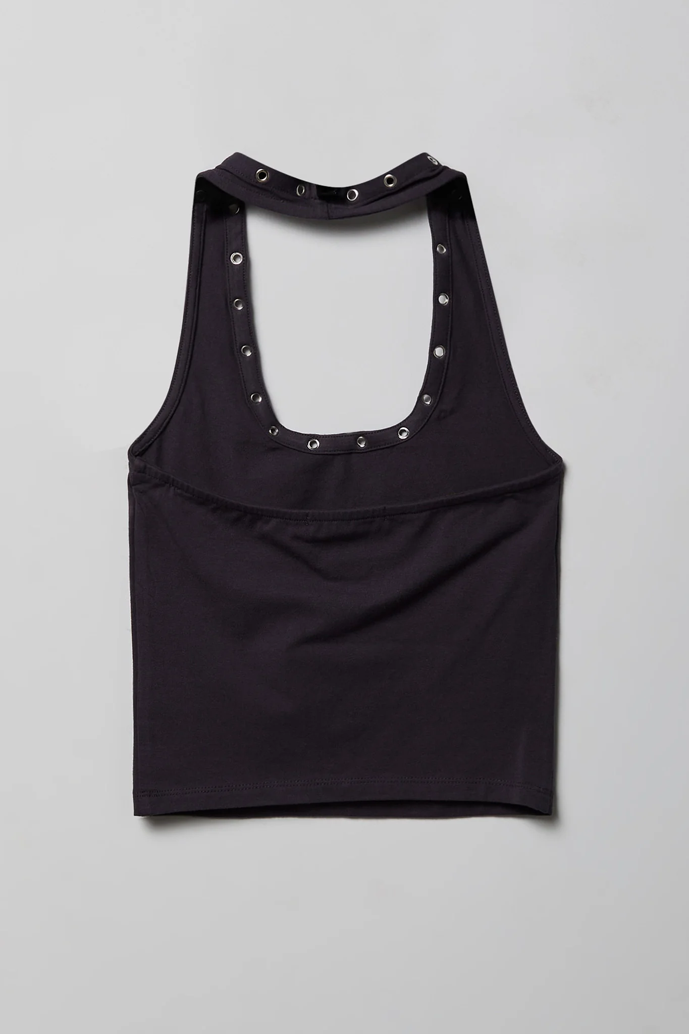 Graphic Grommet Trim Halter Top - Image 15