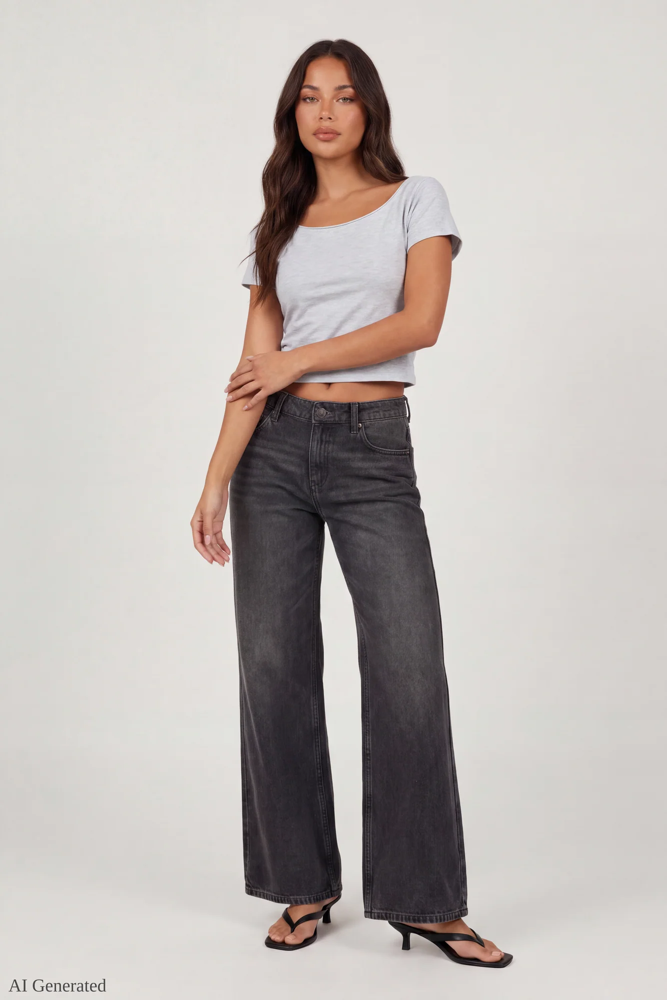 Luxe Heavy Cotton Off Shoulder T-Shirt - Image 2