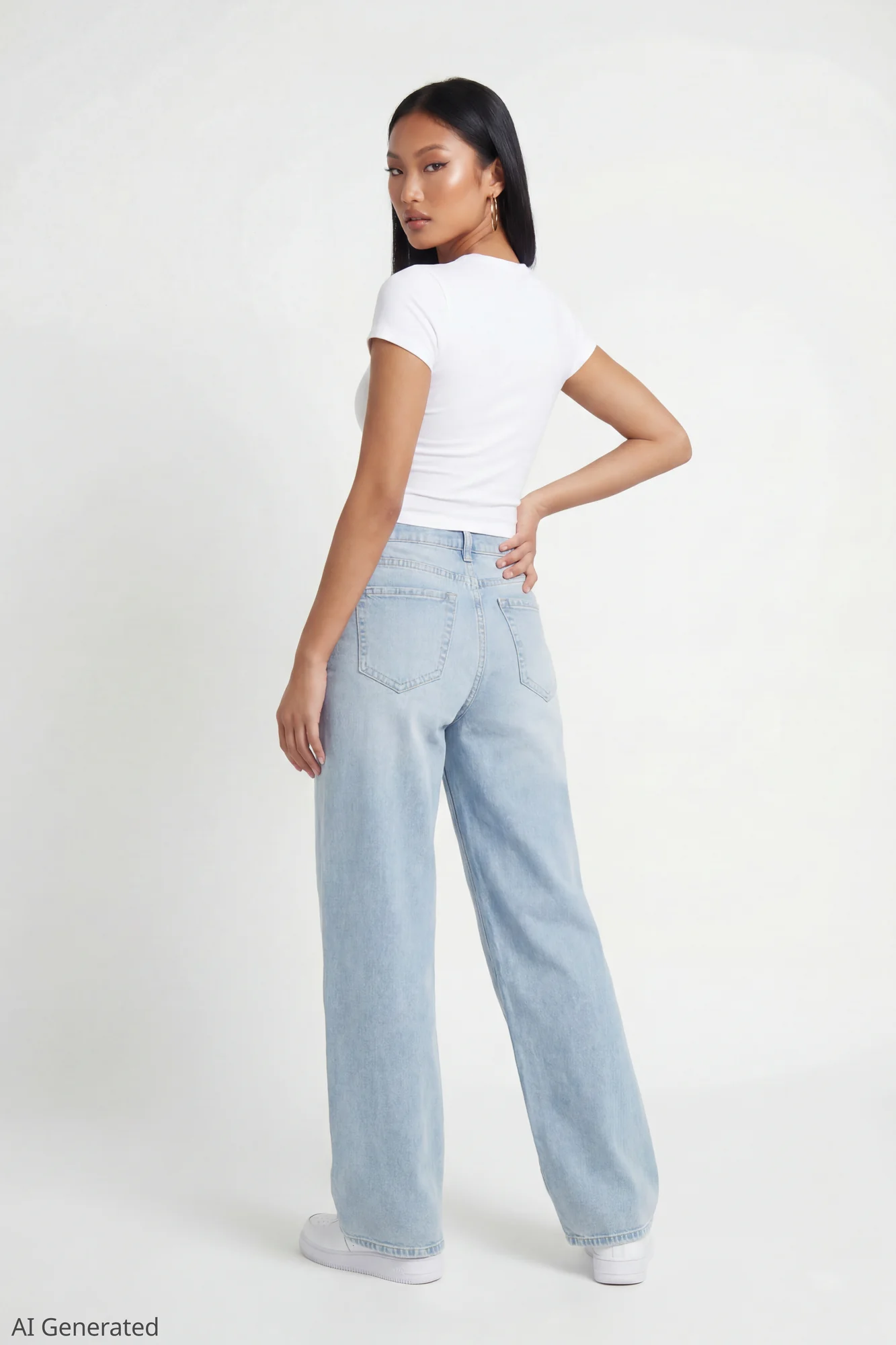 Soho Stretch Mid Rise Super Baggy Light Jean - Image 2