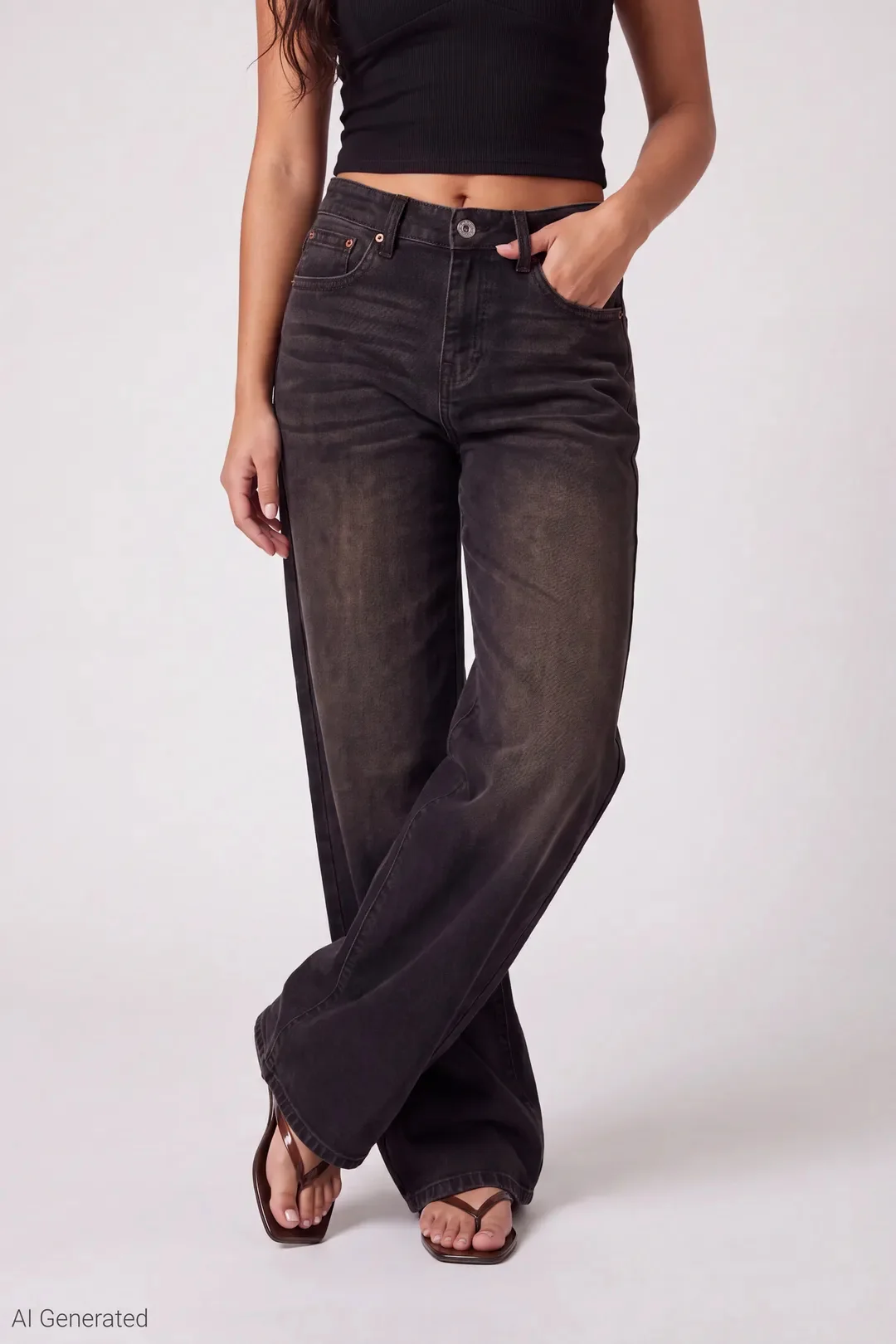 Soho Stretch Mid Rise Super Baggy Jean - Image 3