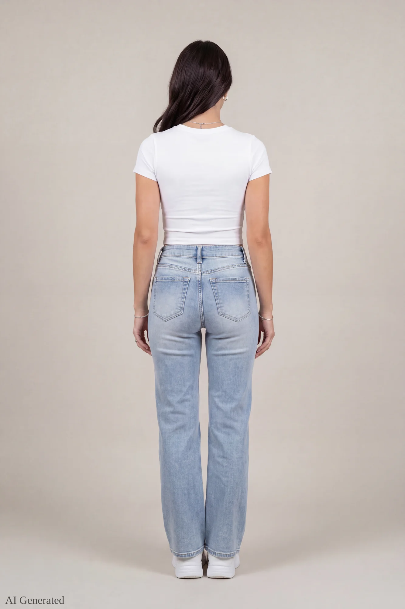 Stretch Low Rise Relaxed Flare Medium Jean - Image 2
