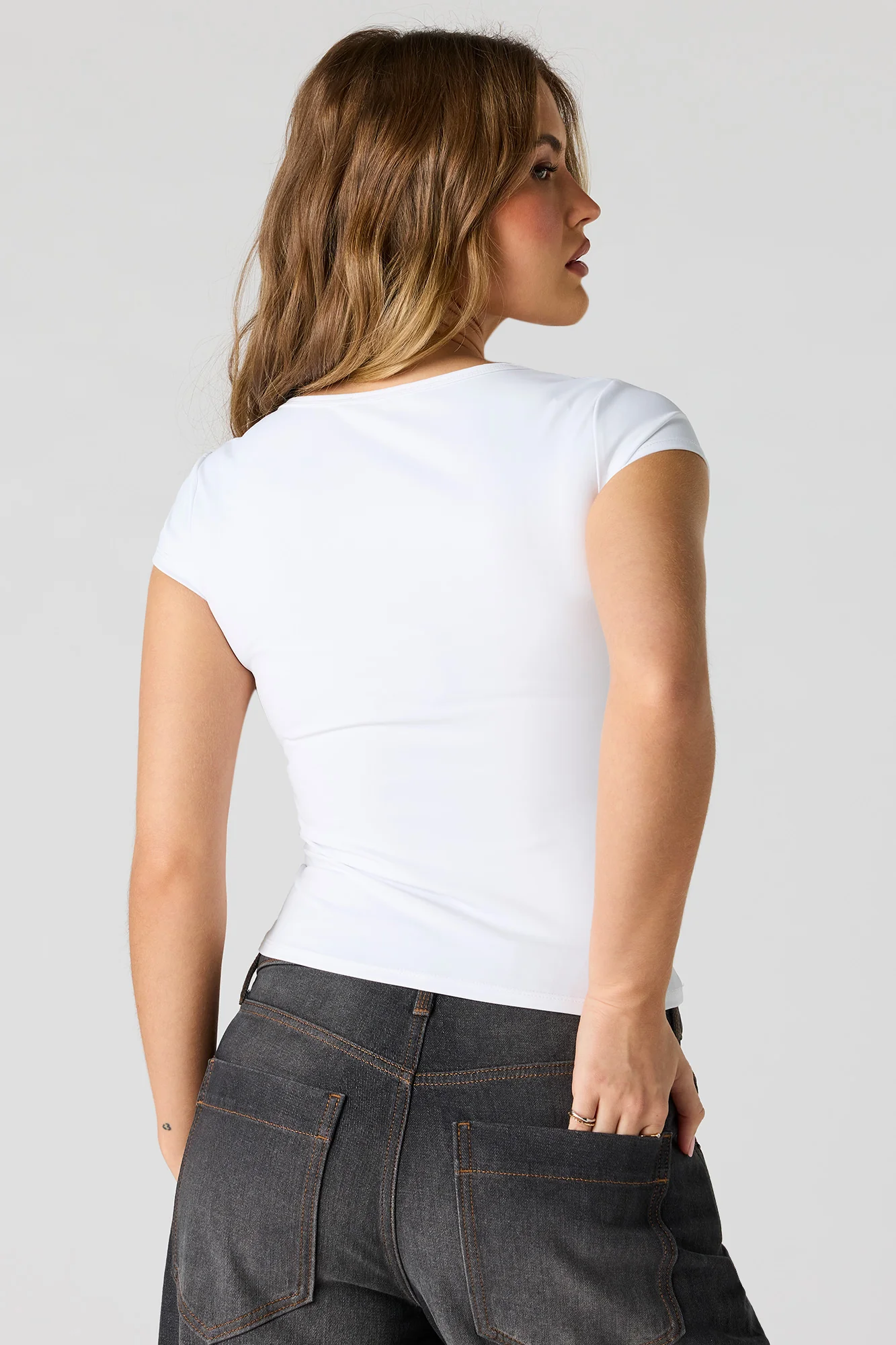 Luxe Heavy Contour Short Sleeve Top - Image 8