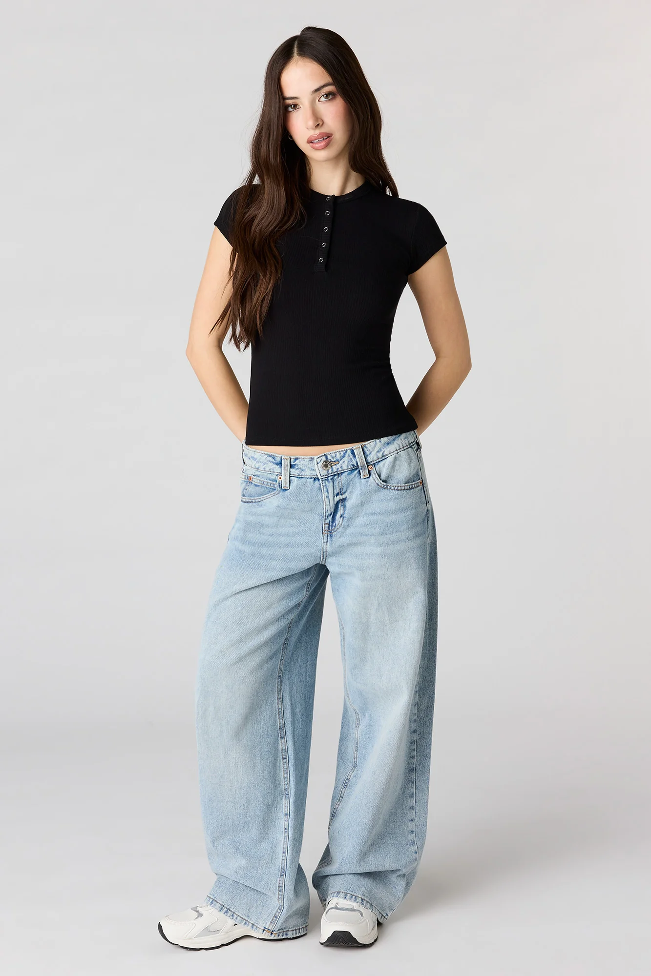 Ribbed Classic Henley Top - Image 6