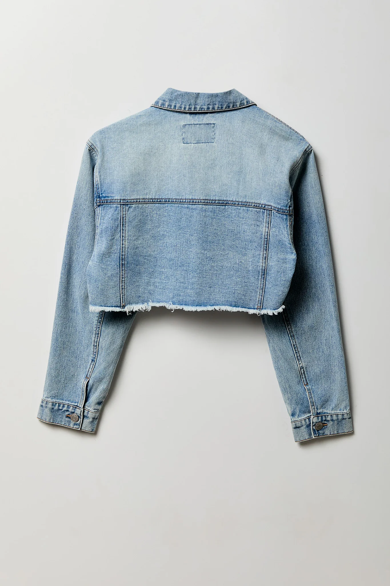 Cropped Denim Jacket - Image 10