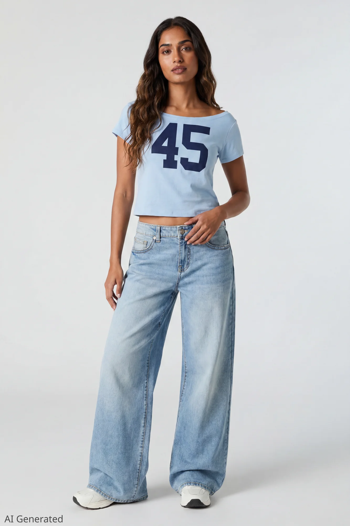 Off Shoulder Graphic T-Shirt - Image 17