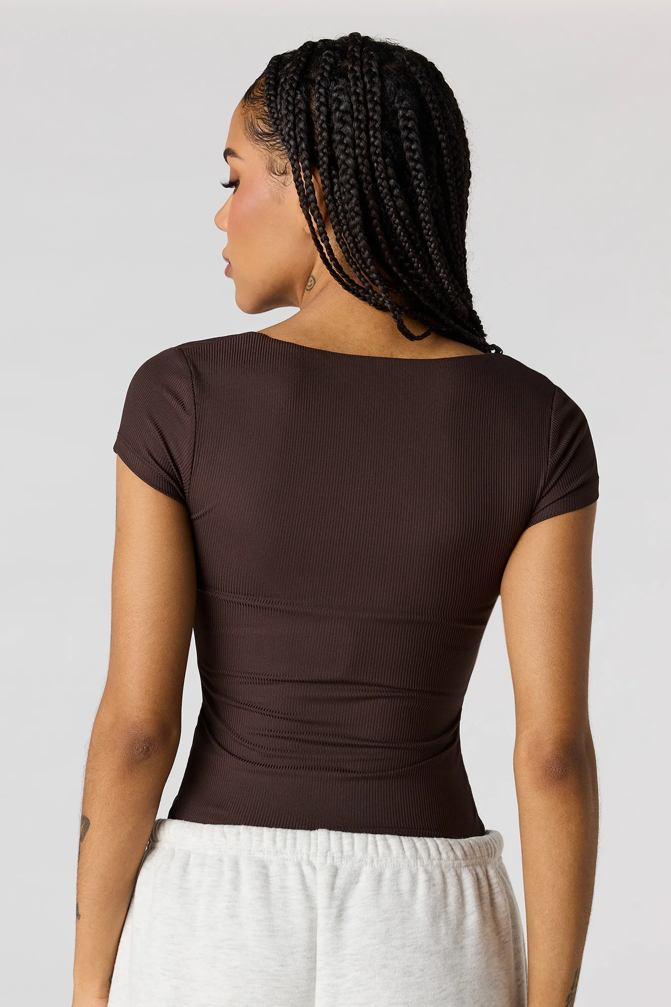 Contour Ribbed Square Neck Bodysuit - Image 14