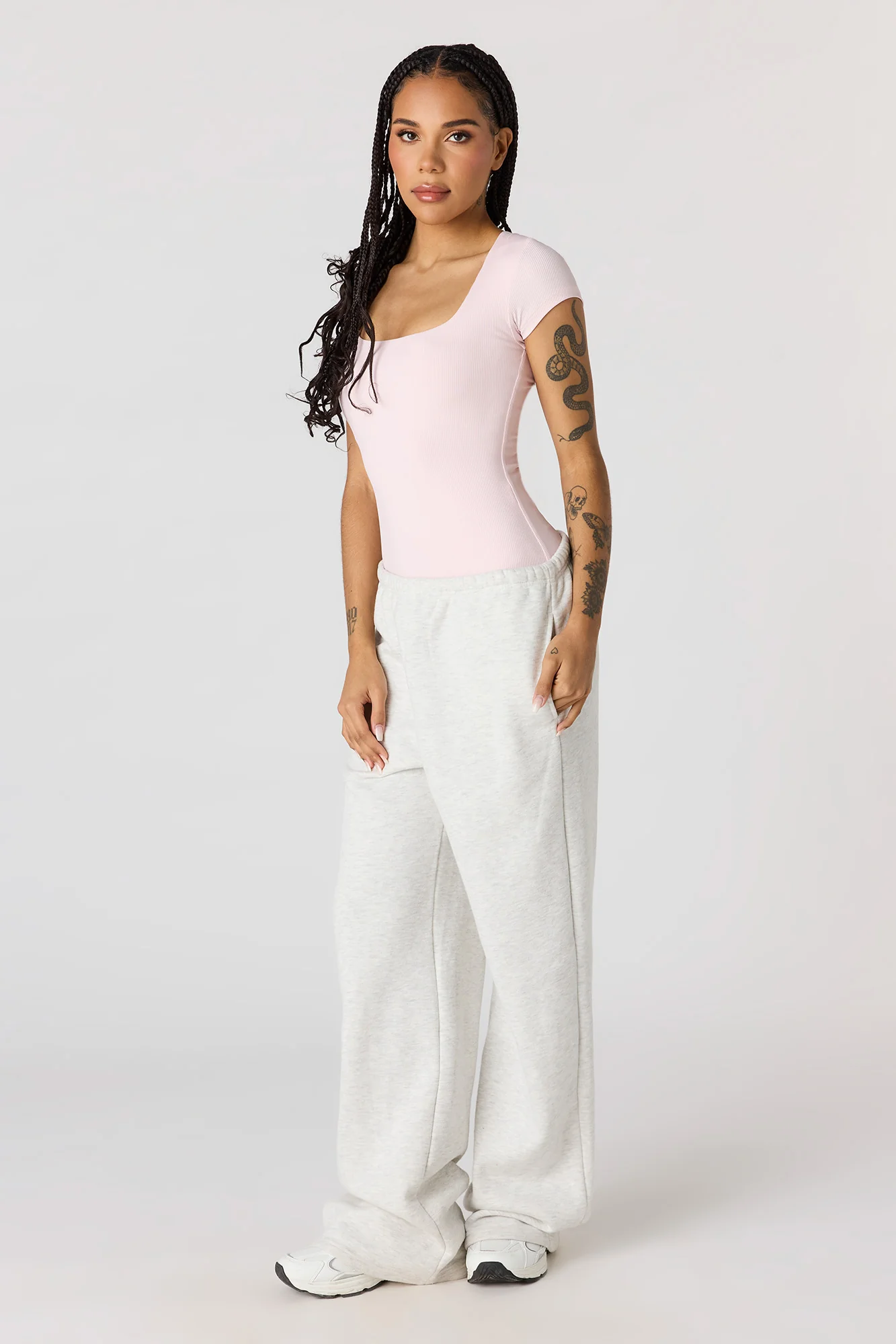 Contour Ribbed Square Neck Bodysuit - Image 23