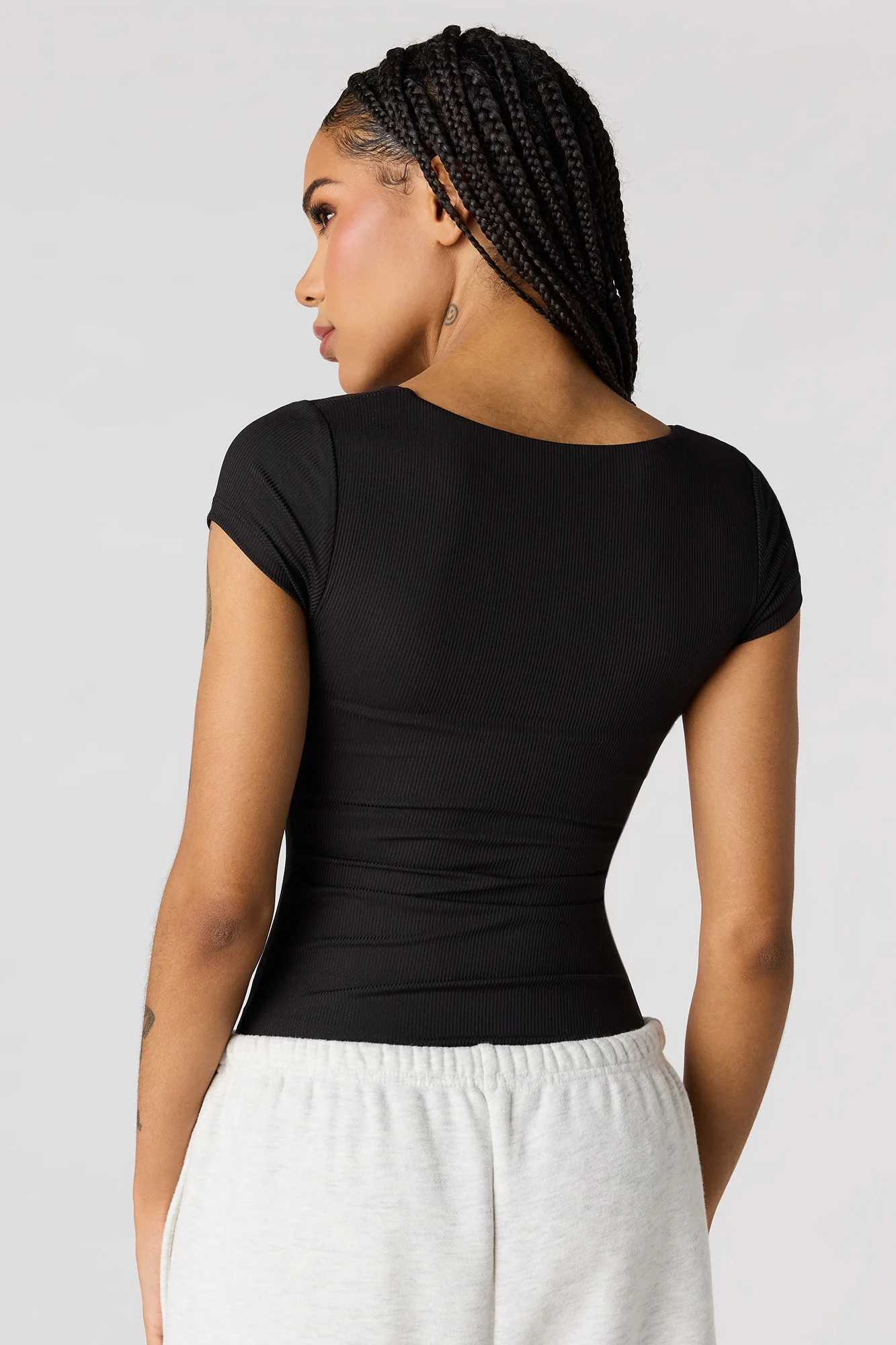 Contour Ribbed Square Neck Bodysuit - Image 6